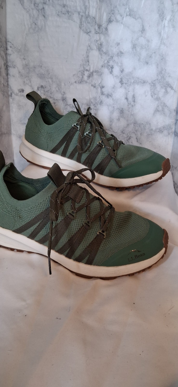 LL Bean Active Sport Knit Womens Size 8.5M Green Casual Sneakers Shoes