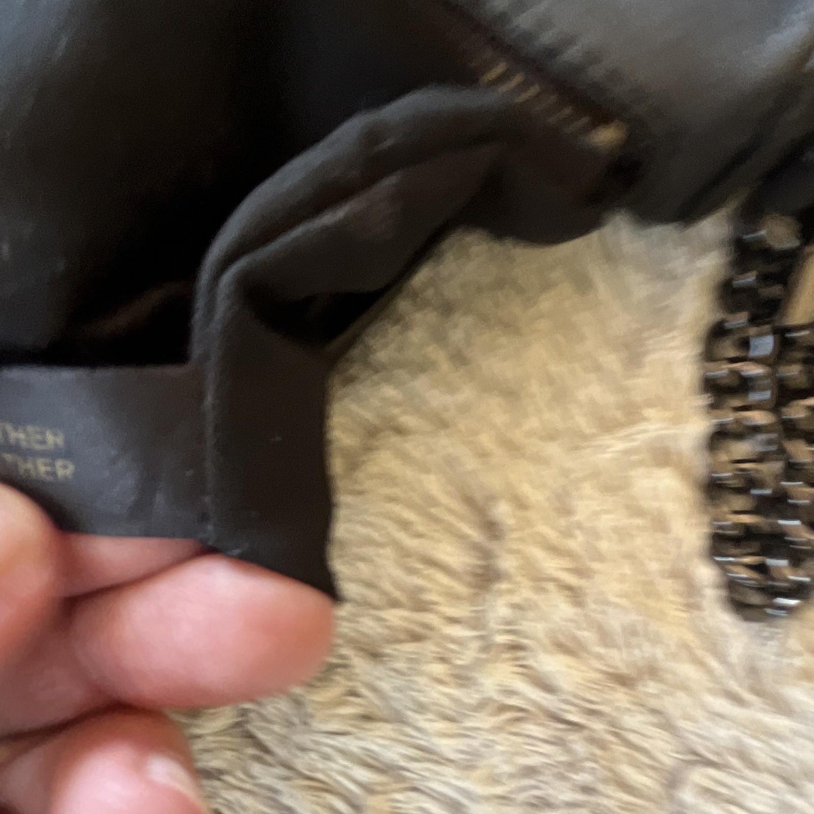 Rebecca Minkoff Black Pebbled Crossbody Bag Chain Strap Zip Outer Pocket Studs
