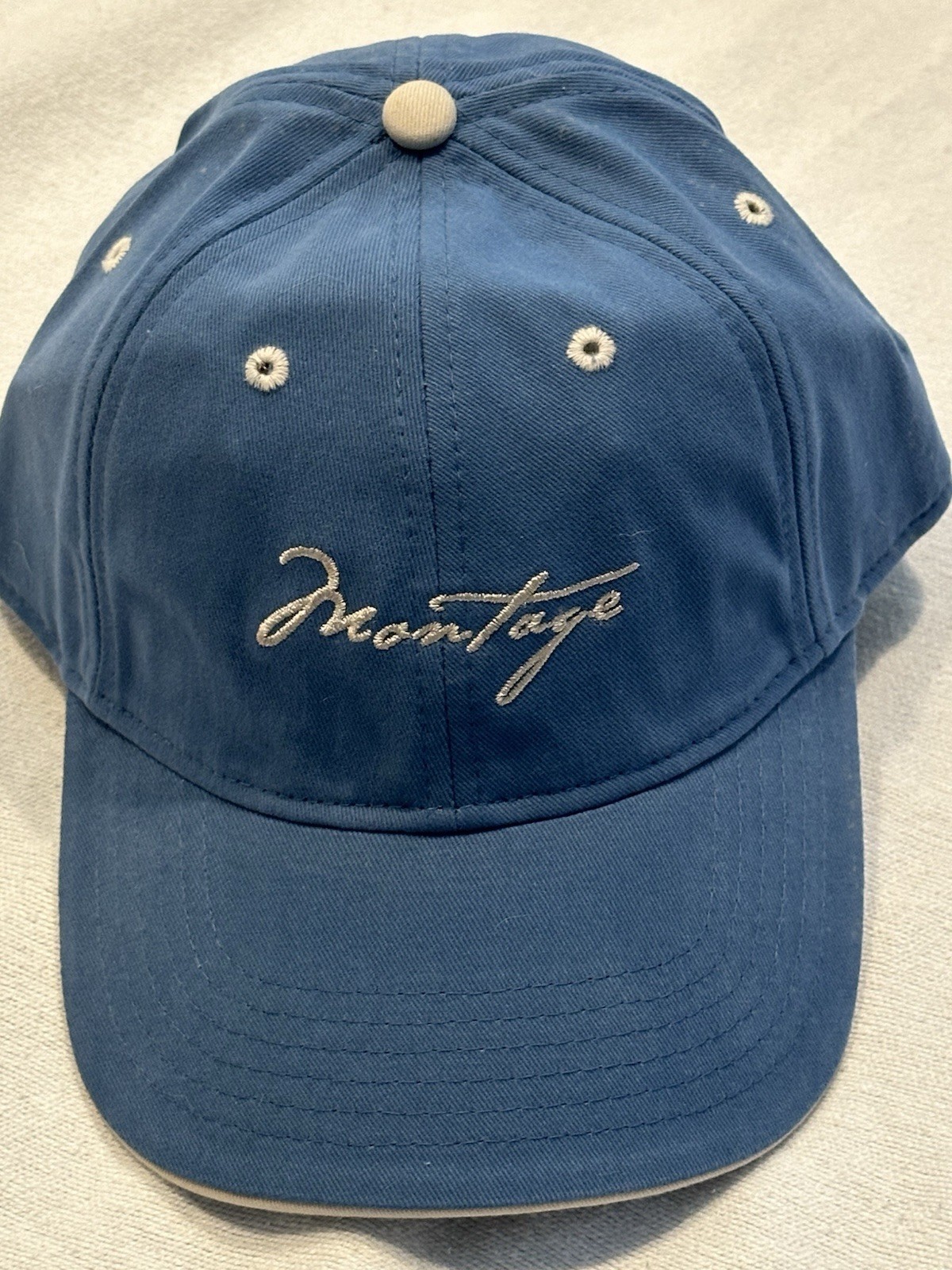 Laguna Beach Adjustable Baseball Hat Blue/Beige Montage Resort Logo New