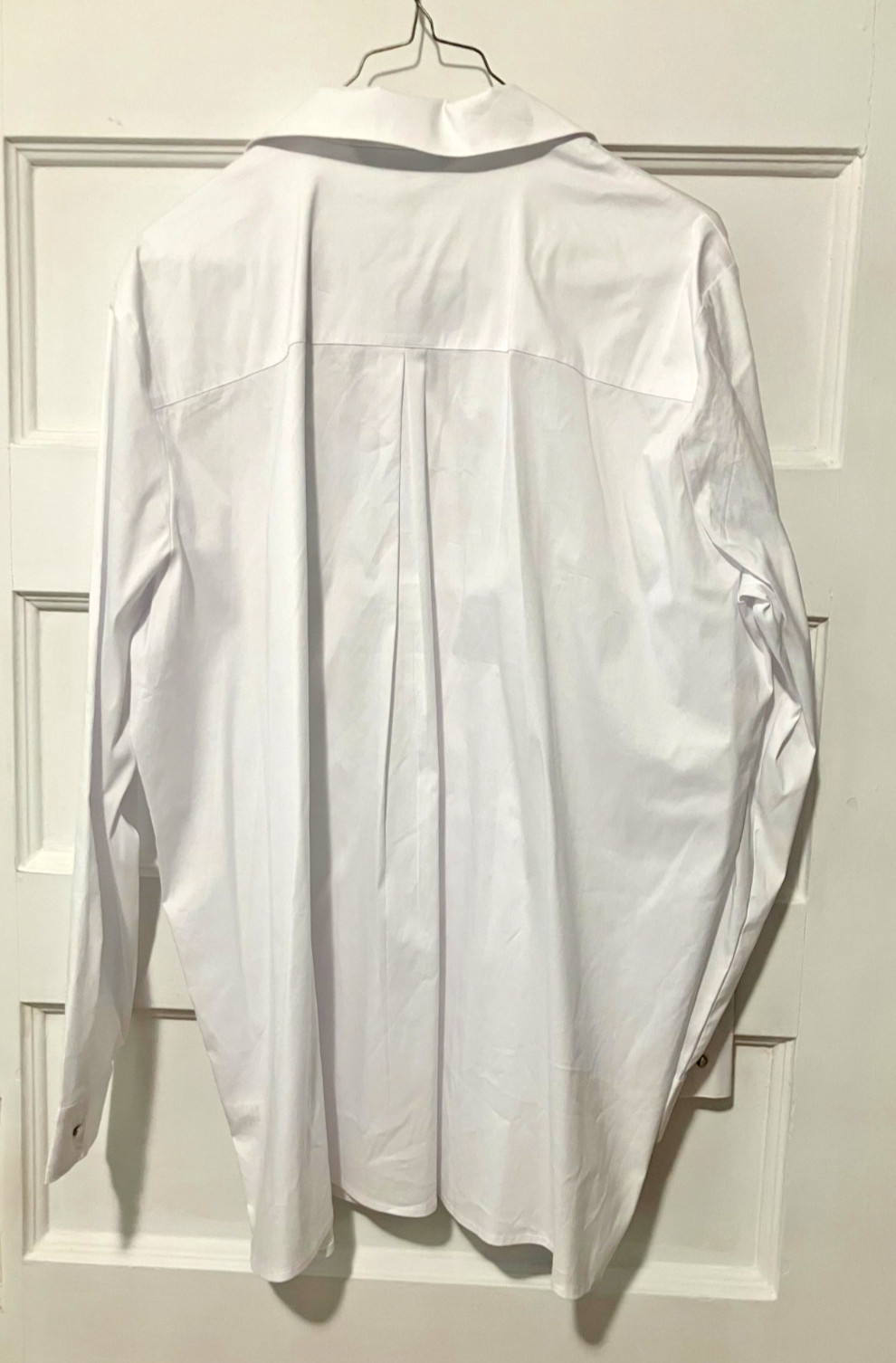 Ming Wang White Blouse NEW Top Button Up Shirt Lagenlook Women’s Size XL
