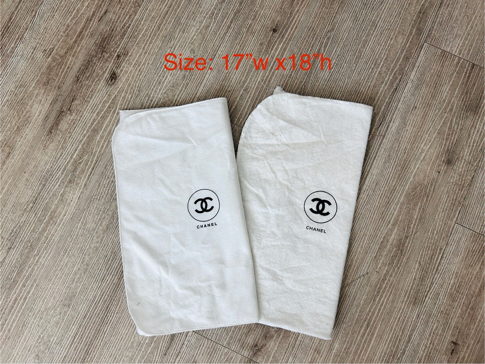 Authentic 2 piece designer Chanel Vintage storage dust bags Bundle Set #153