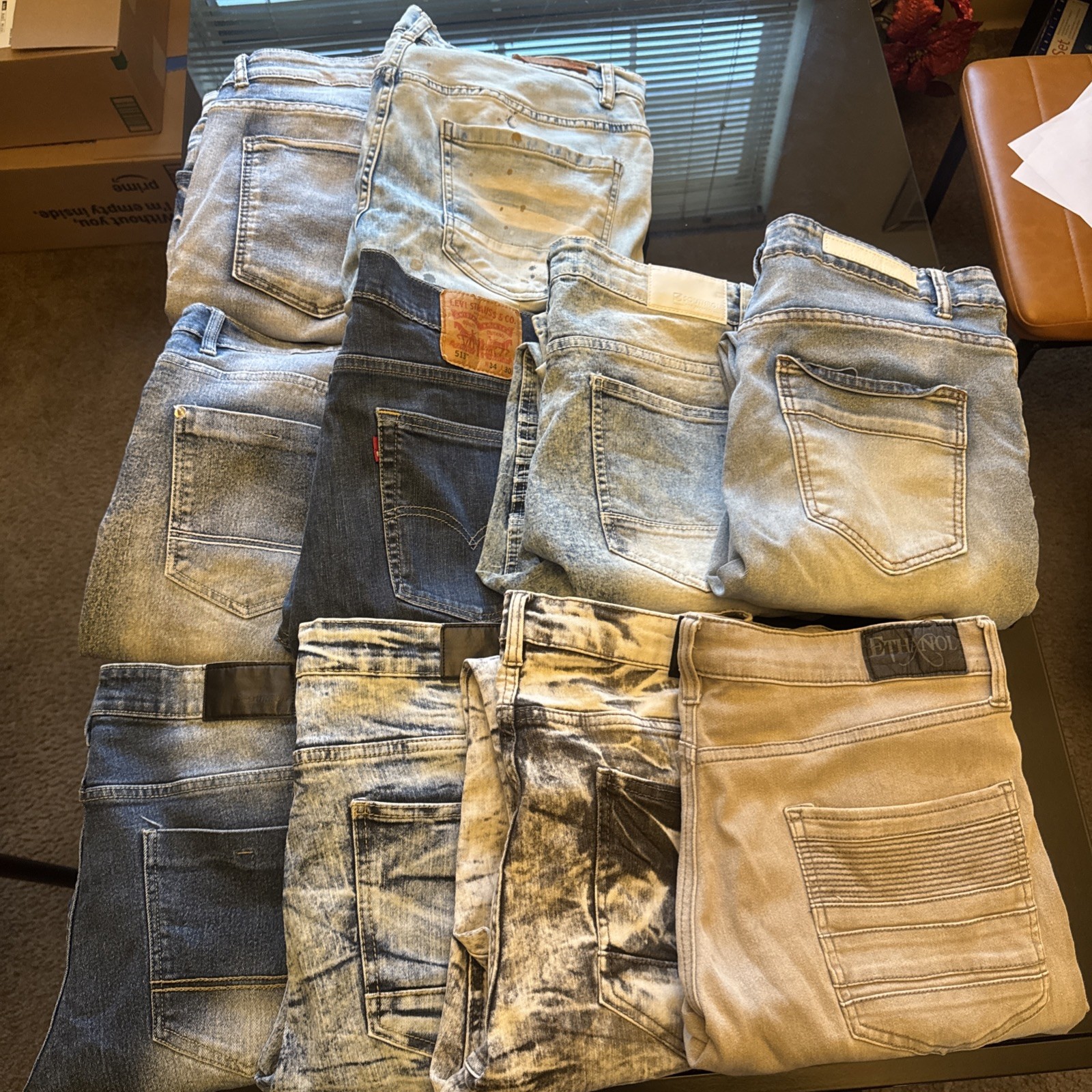 Vintage Pants Lot / Levi’s / Carpenter Denim Jeans Men’s Lot Of 10 sz 34