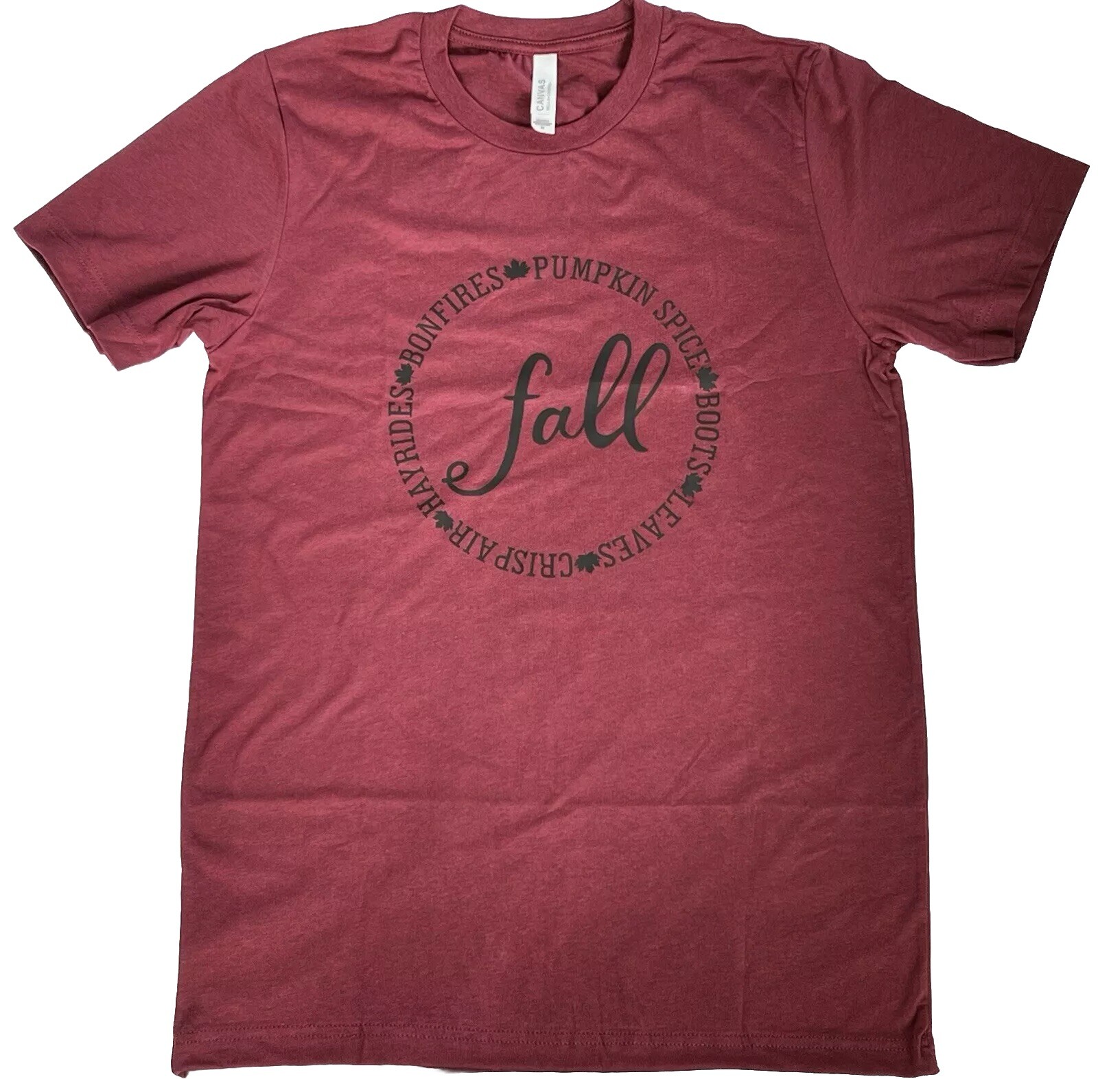 New Handmade Fall T-Shirts | Bella + Canvas & HTV | Various Fall Colors | Size M