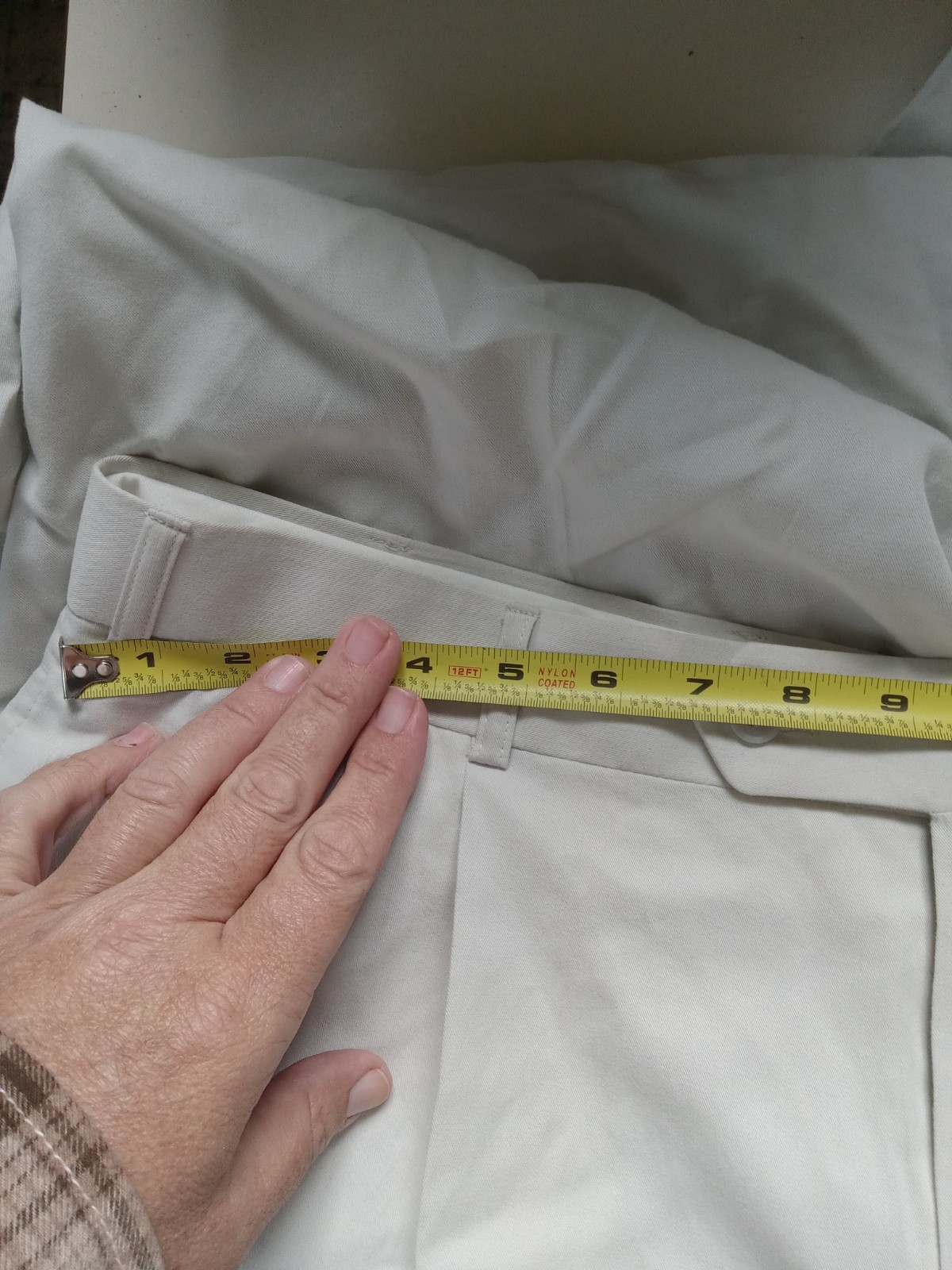 Haspel Pants Beige 38×38 Raw Hem NEW
