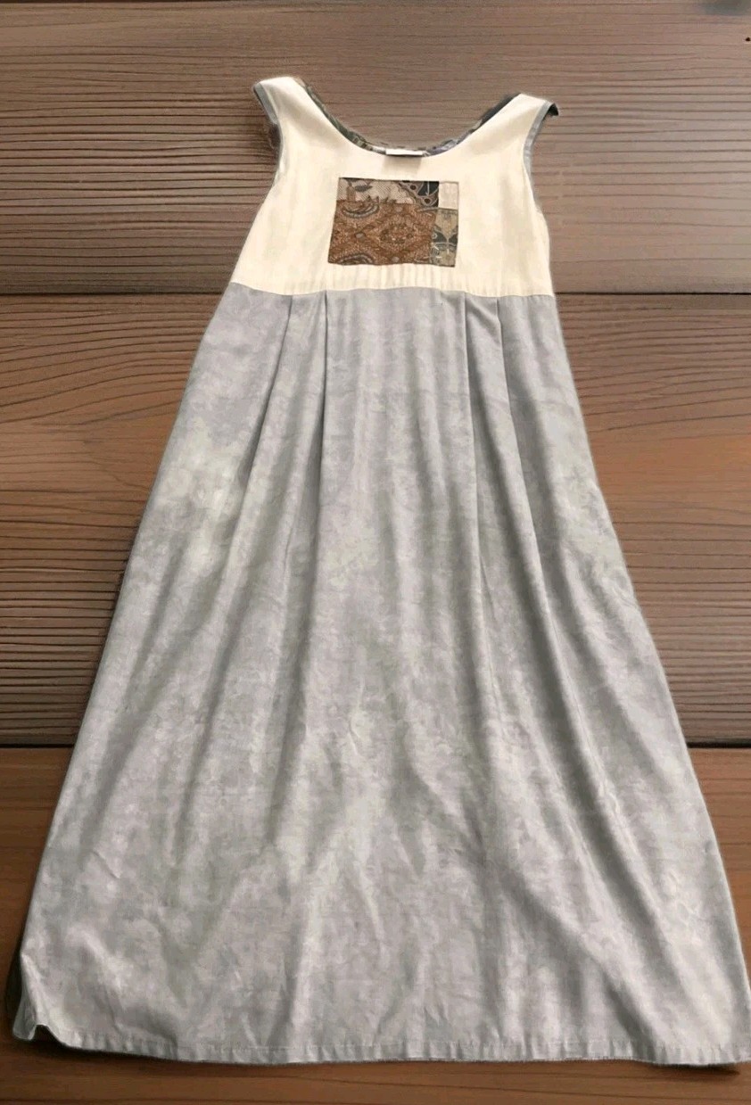 Nativewear Designs Indonesia Lagenlook Art To Wear Bohemian Maxi Tank Dress sz L