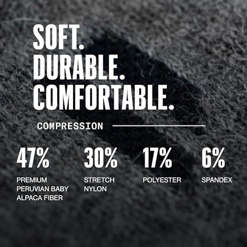 Alpaca Compression Socks for Men and Women, Moisture Wicking Alpaca Wool Sock…