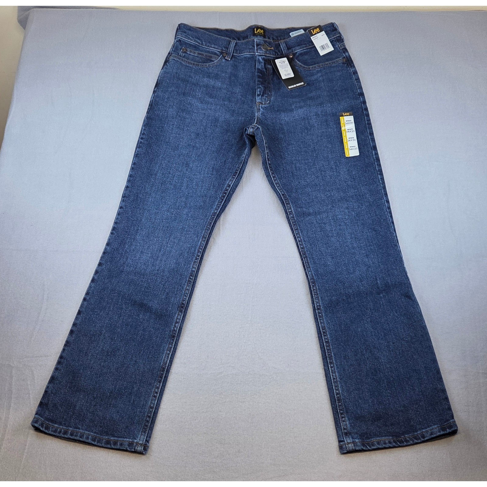 NWT Lee Mens 34×30 Regular Fit Bootcut Jeans Infinite Dark Wash NWT Cotton Blend