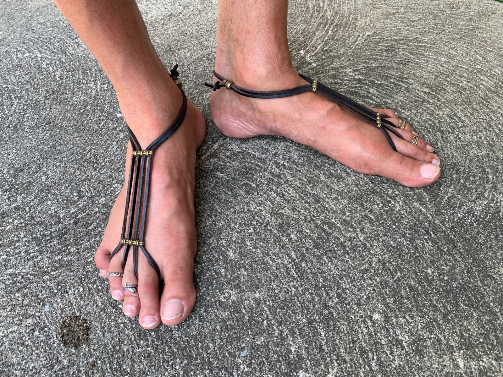 Chux “Breezy” Barefoot Sandals | Men | Soleless sandals | Beach wear | Leather