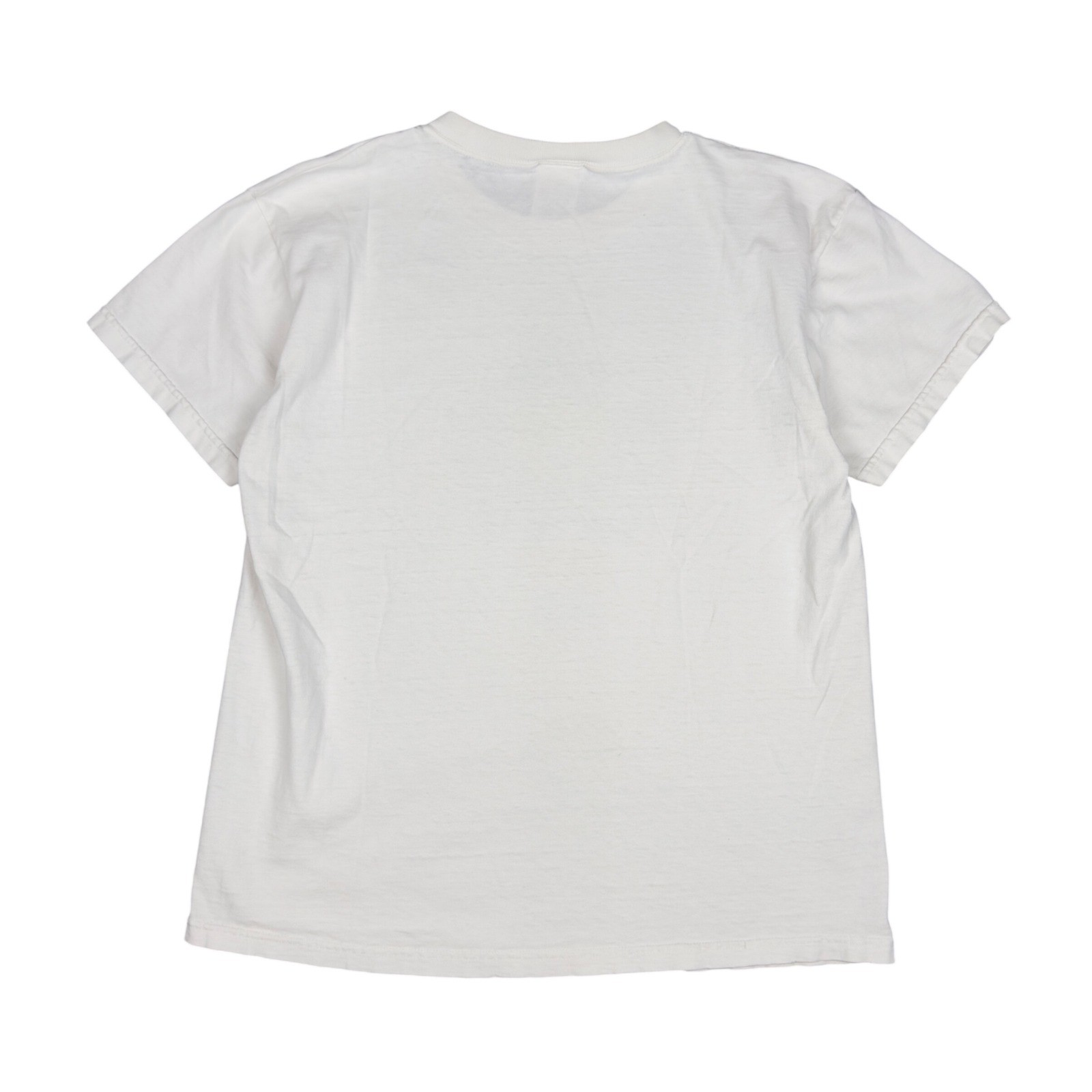 Vtg Nike USA Made Graphic T Shirt Youth M / Adult Slim S White 90s Abstract Logo