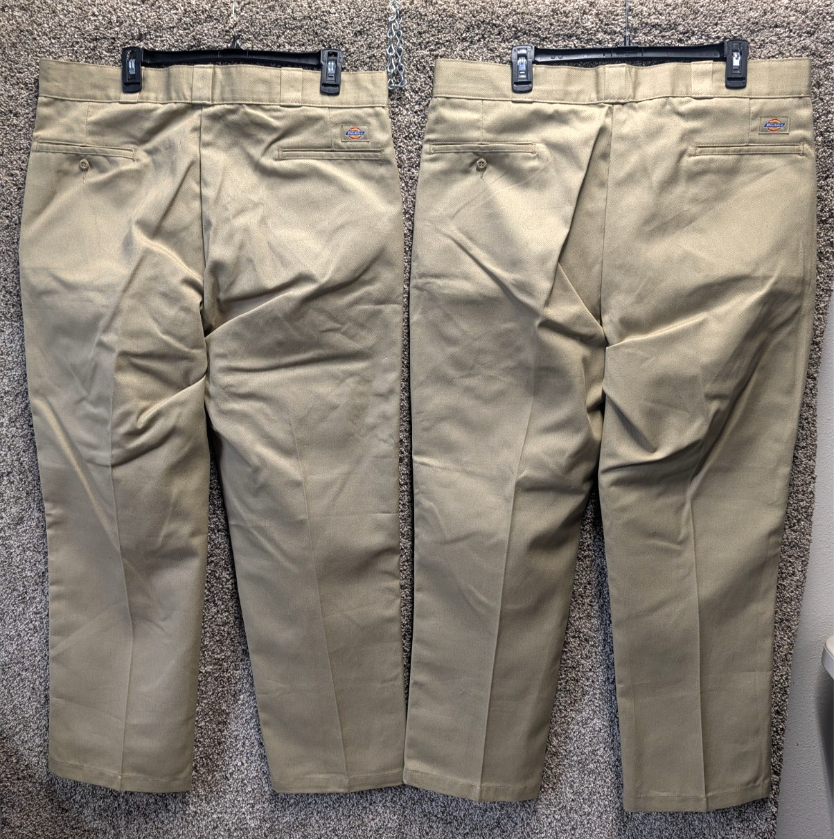 2 Pairs Dickies 874 Khaki Pants Classic Original Fit- Work, School Uniform 38×32