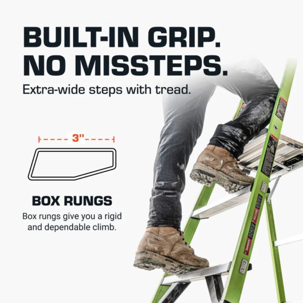 Little Giant Ladders MightyLite 6-ft ( 10-ft Reach Height ) Fiberglass Ty|126595