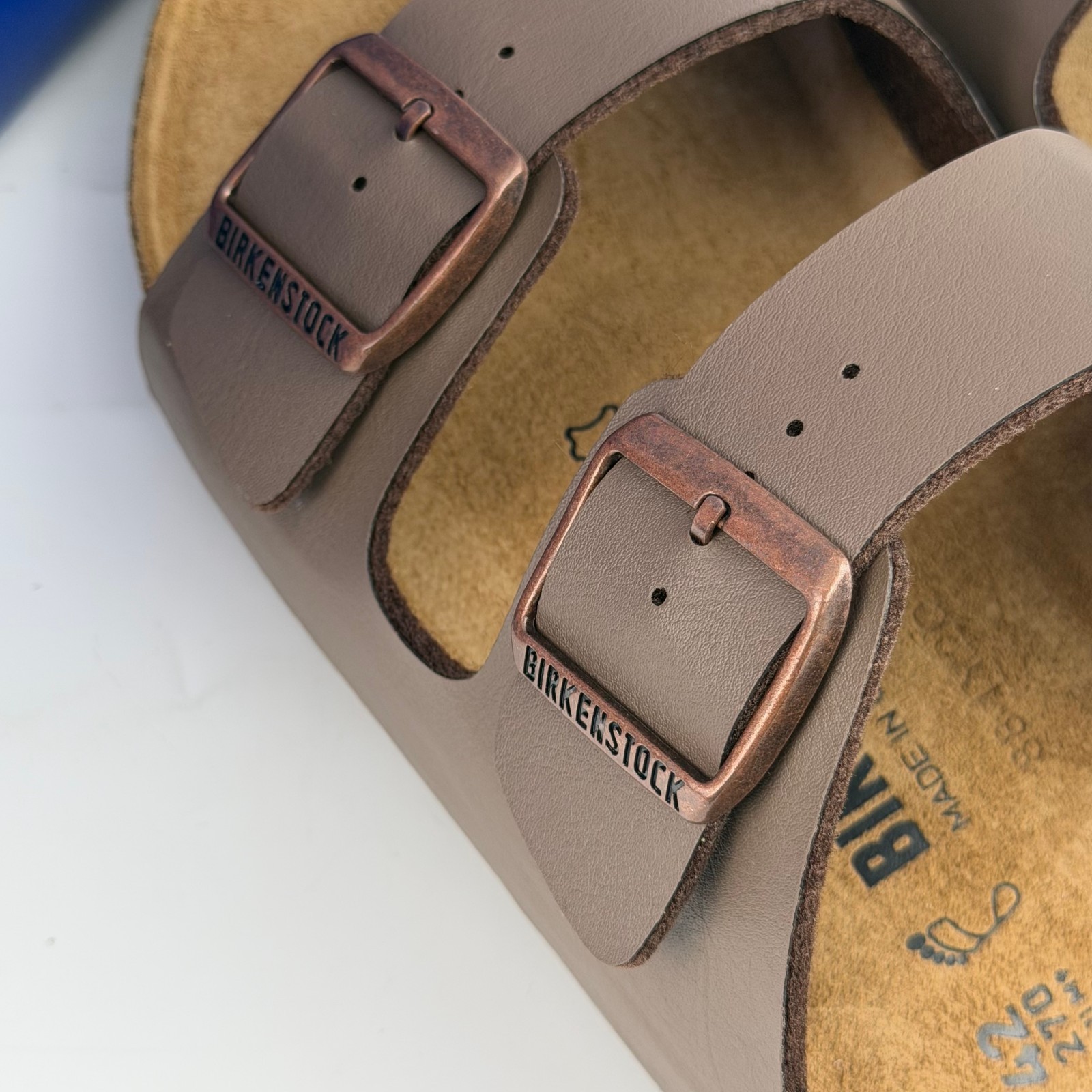Birkenstock Arizona Birkibuc Mocha Soft Footbed Unisex Sandals Size 37-45