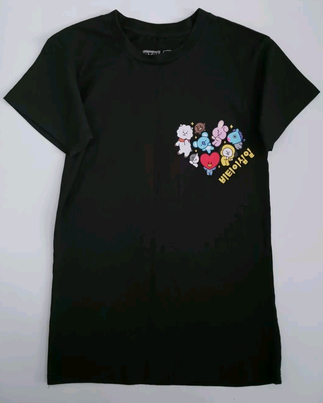 GOOD CONDITION BT21 Black Tata Rj JIN JUNKOOK V RM JIMIN SUGA Shirt Sz.X-Small