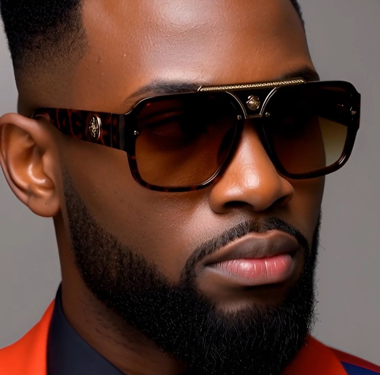 Men’s Sunglasses Classic Hip Hop Flat Top Cholo Swag Square Black Lens Fashion