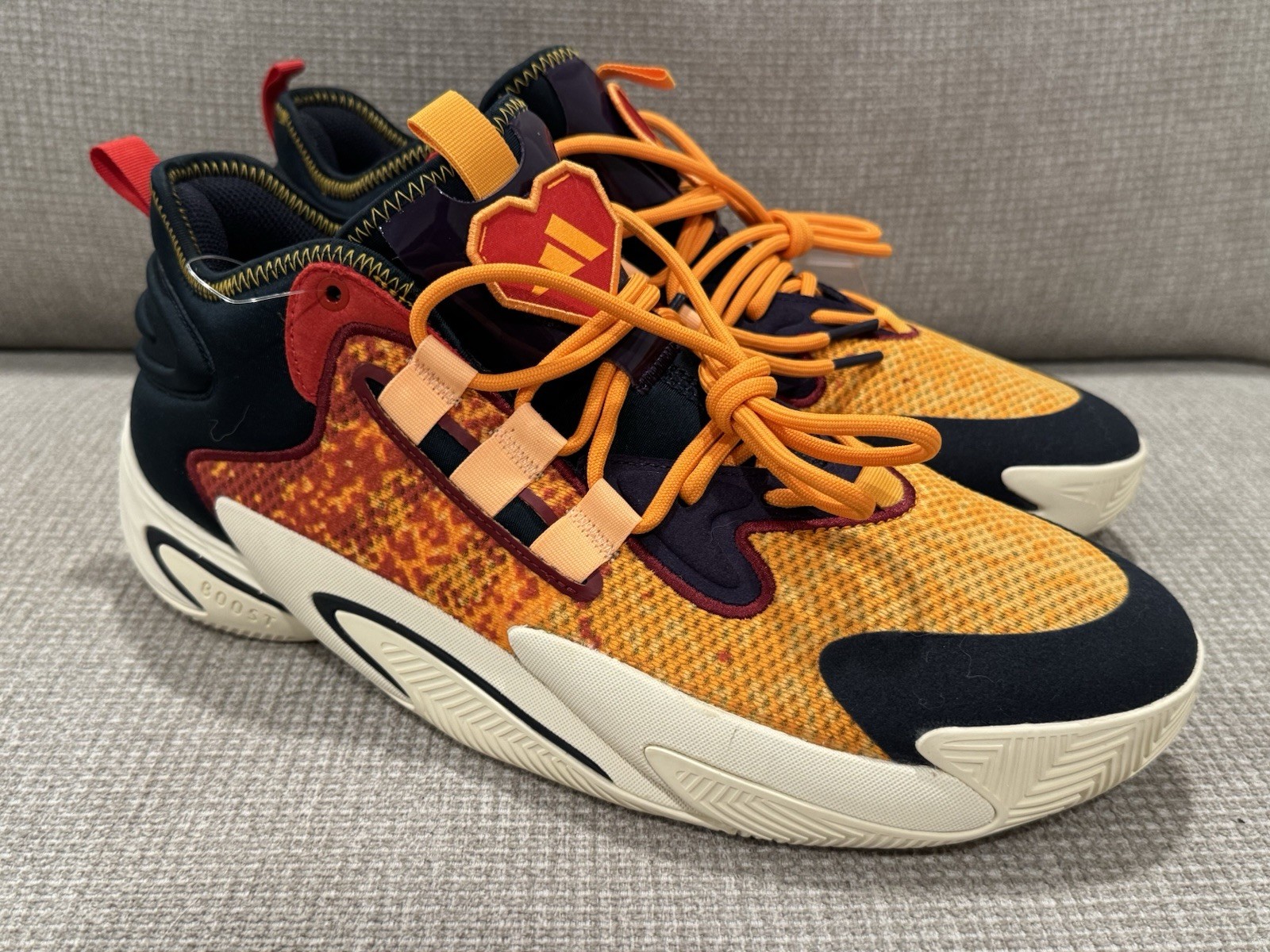 【RARE】Adidas Men’s BYW Select X Aral Cru Acid Orange Gold Basketball Shoes SZ 11
