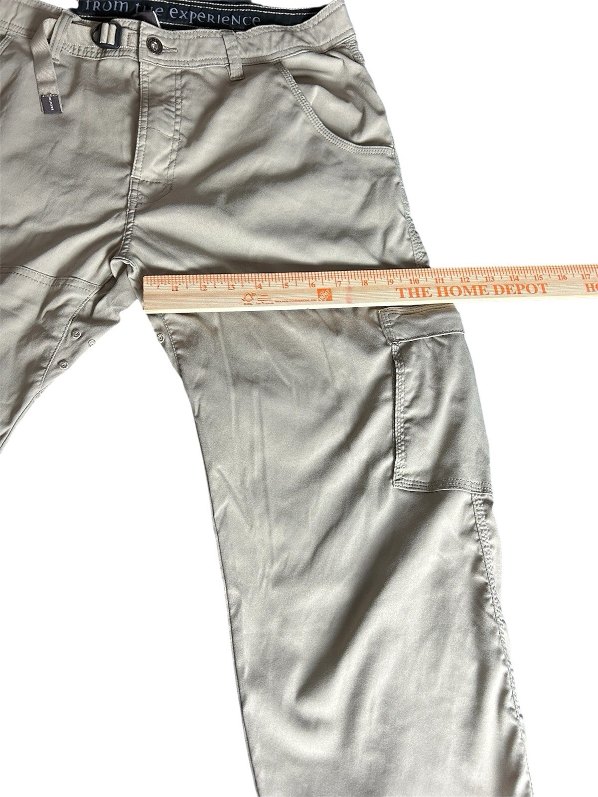 prAna Men’s Zion Stretch Pants Cargo Pants 36W X 34L, Hiking Outdoor In Beige