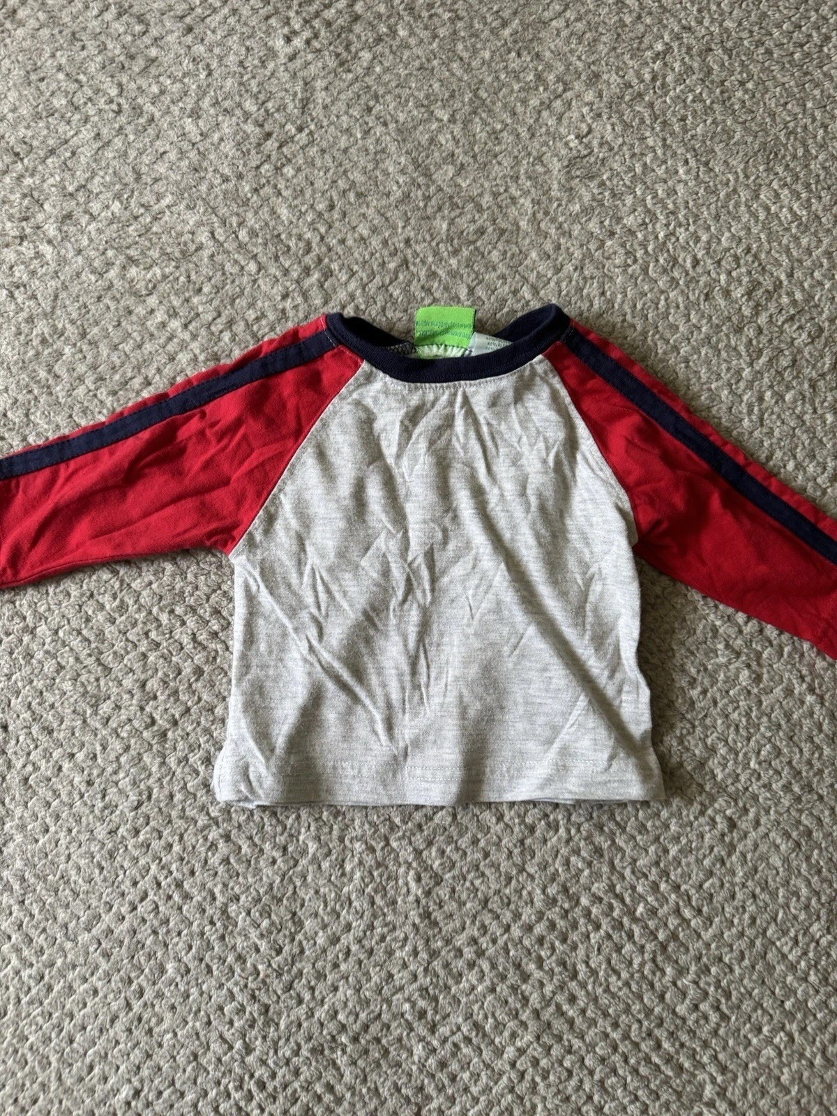 Vintage Sesame Street Elmo 12M 2pc Denim Overalls Set, Long Sleeve Shirt