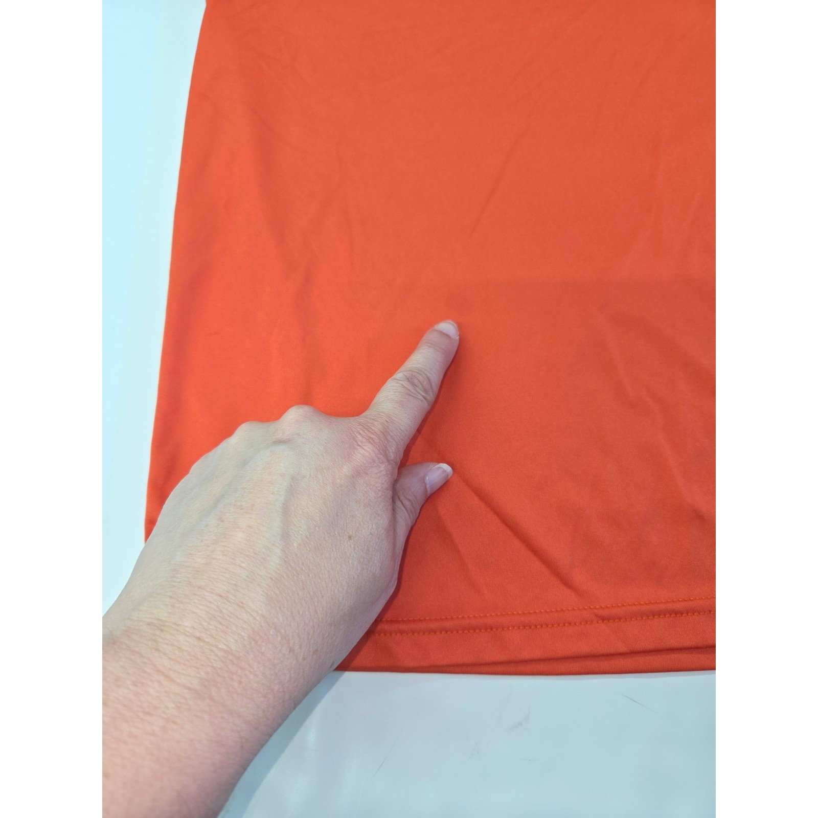 A4 Elite 7v7 Shirt Mens Medium Orange Graphic Cooling Performance Tee N3142