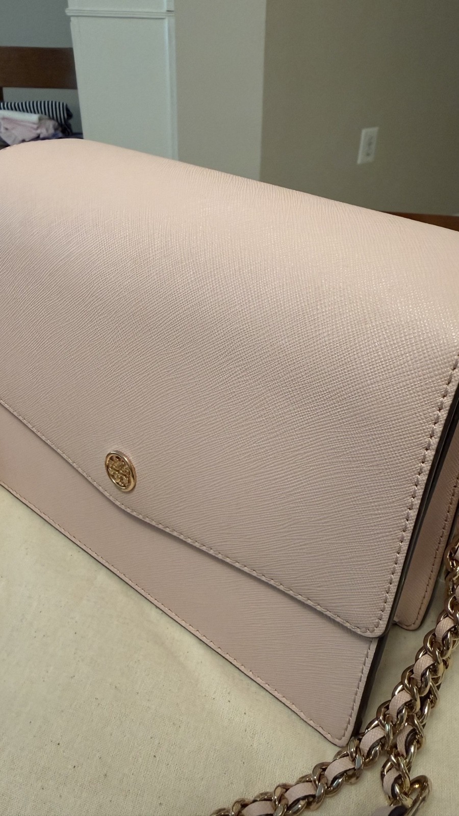 Tory Burch Robinson Convertible Shoulder Bag – Crossbody – Shell Pink