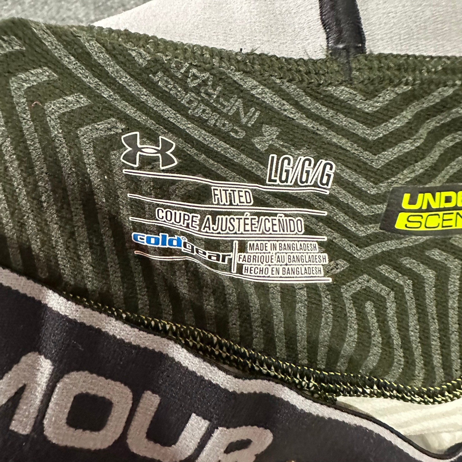 Under Armour Leggings Mens Large Mossy Oak Camo ColdGear Infrared Fitted Hunting