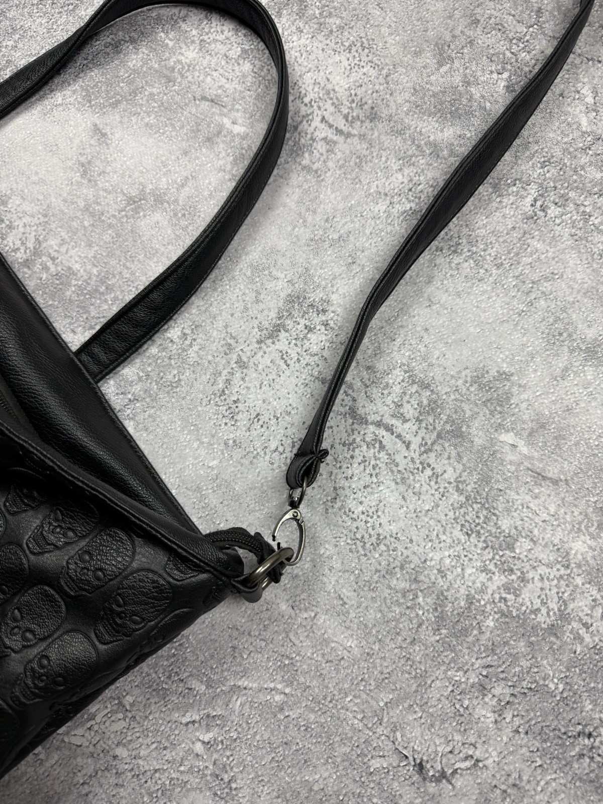 Vintage Avant Garde Skull Bag Rhinestones Y2K Style Punk Gothic Black Rare Hype