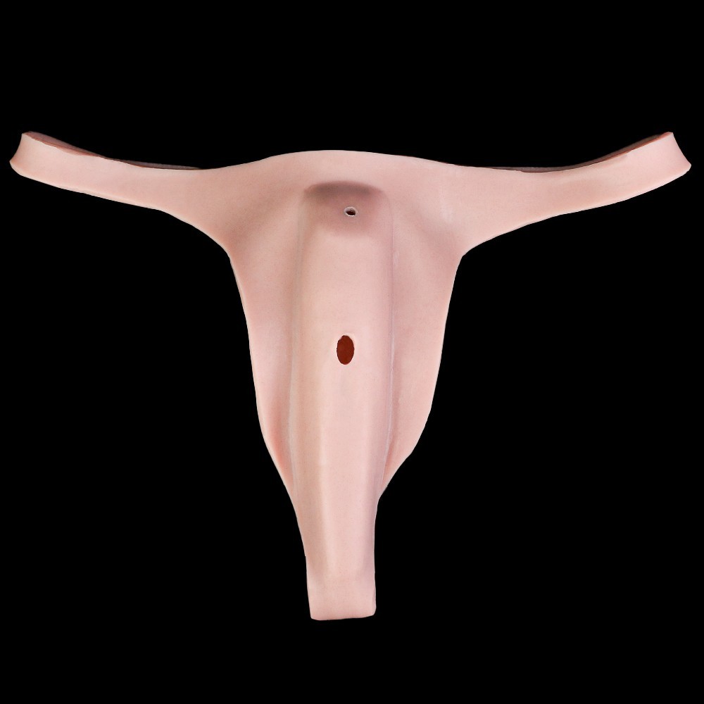 Silicone Penetrable Fake Vagina Thongs Hip Enhancer Panties For Crossdresser