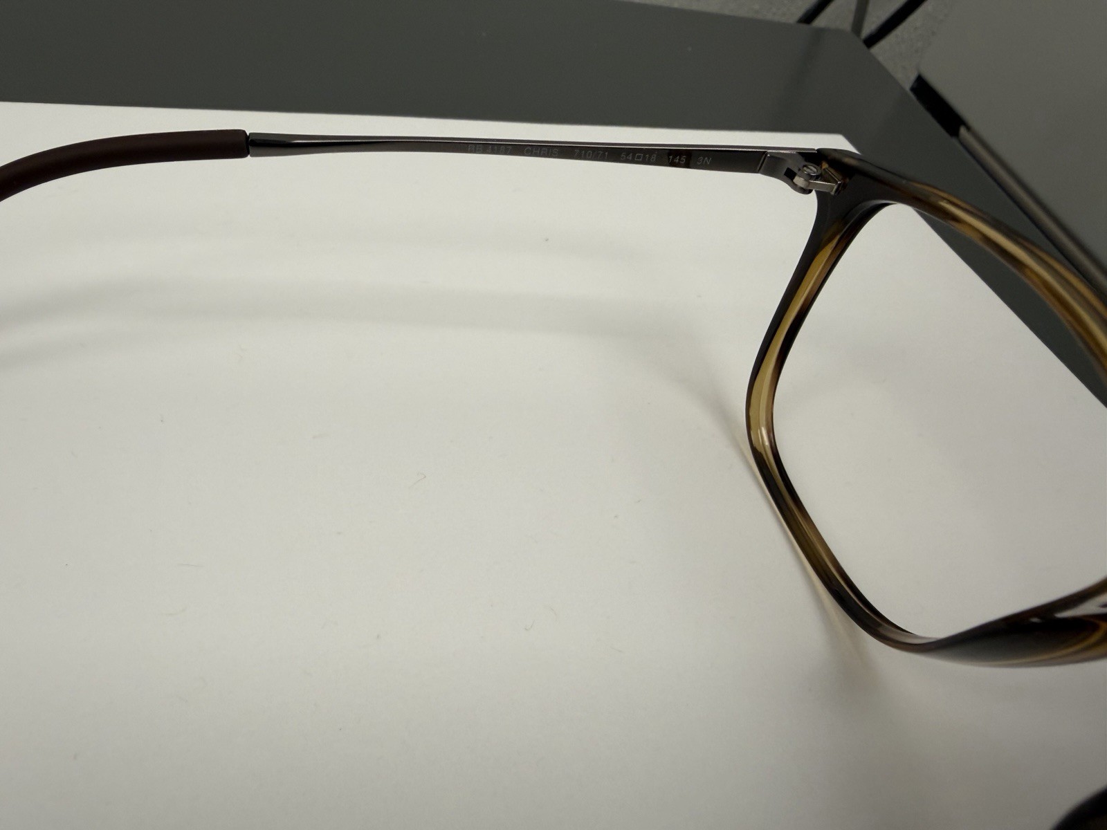 NEW Ray-Ban RB4187 710/71 CHRIS Polished Light Havana FRAME ONLY NO LENSES 54mm