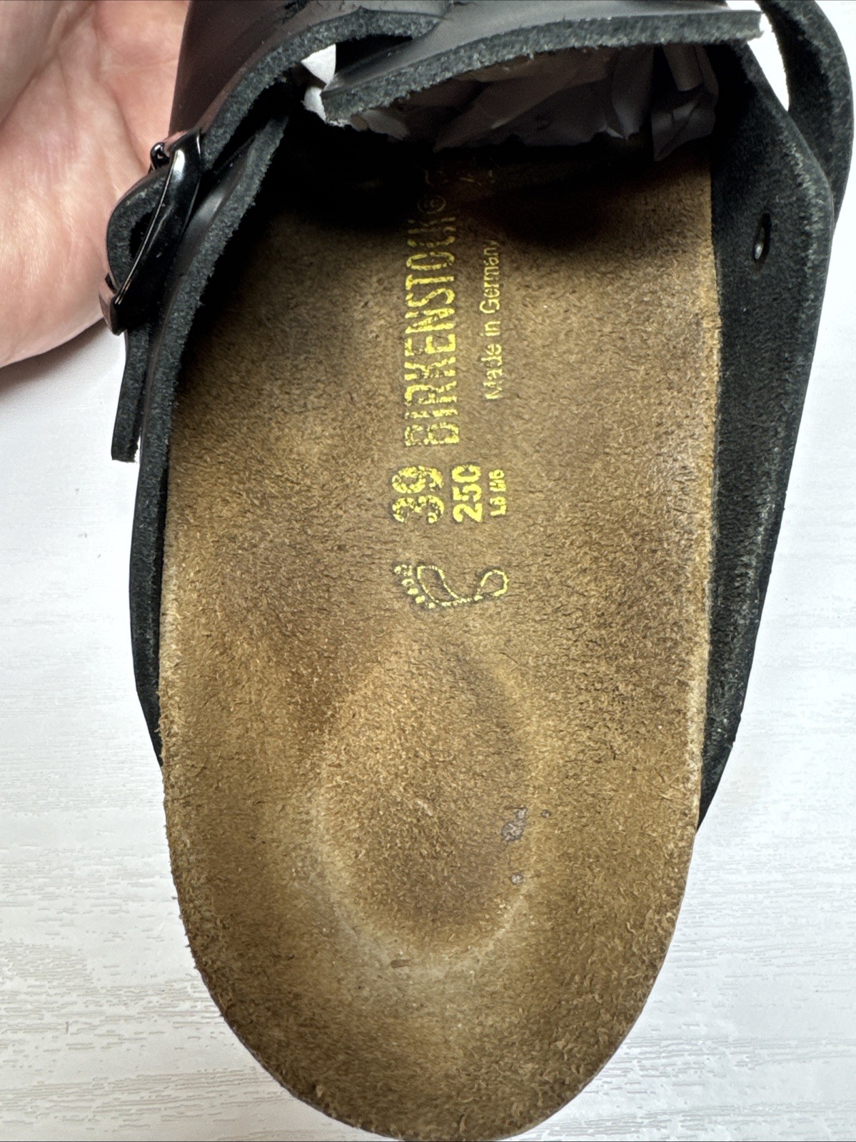 Birkenstock Boston Leather Black Clogs US Size 8-8.5 Women’s – Used – See Pics!