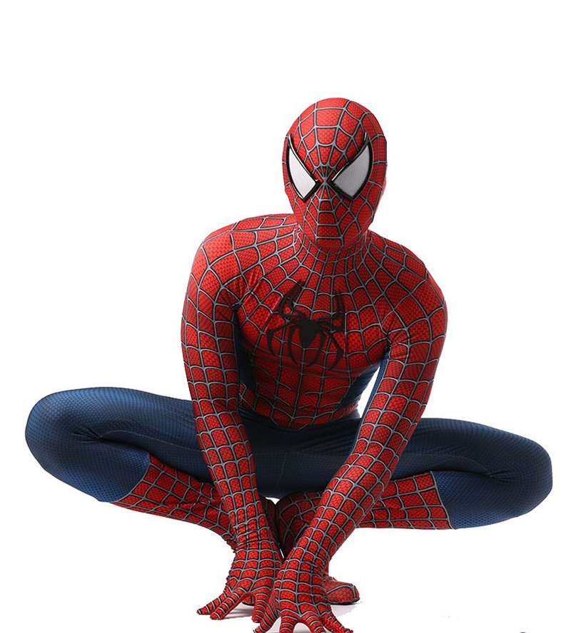Classic Spider-Man Tobey Maguire Cosplay Costume Zentai Jumpsuit Bodysuit Suit