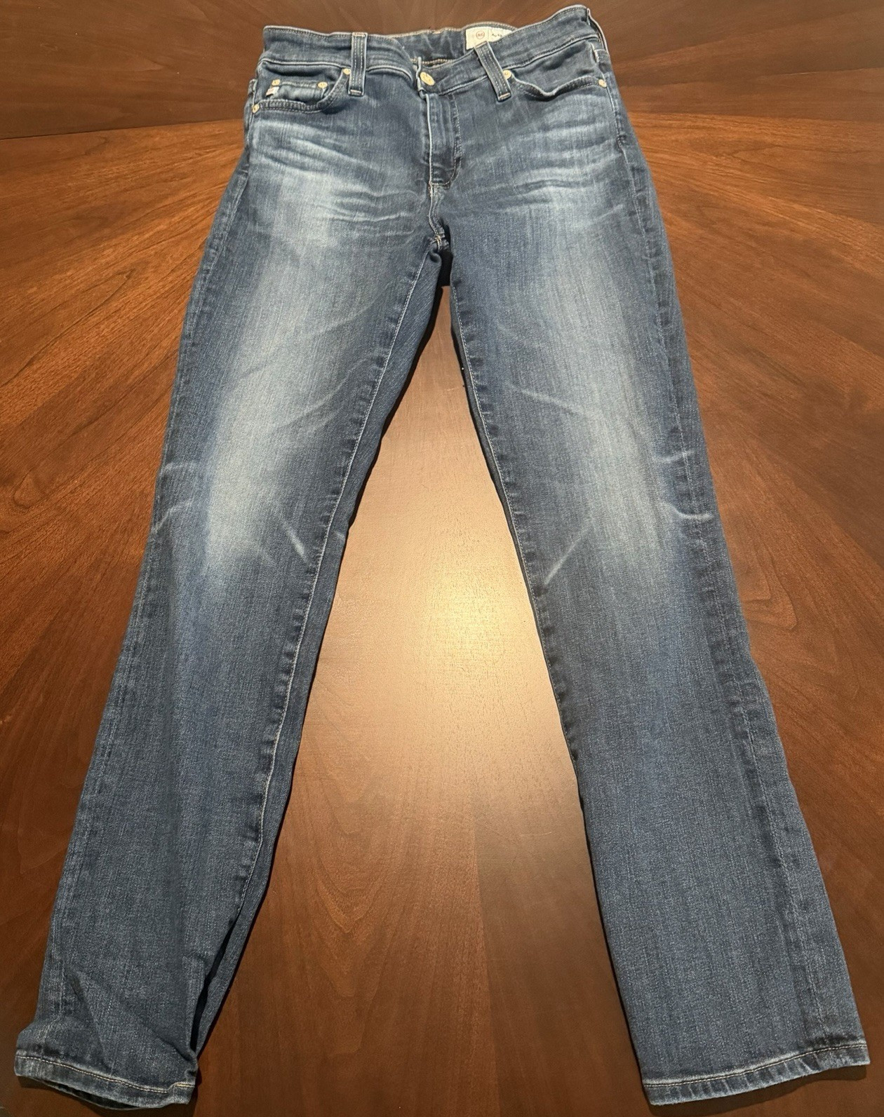 AG Adriano Goldschmied Jeans Women’s High Rise Slim Straight Medium Wash Blue