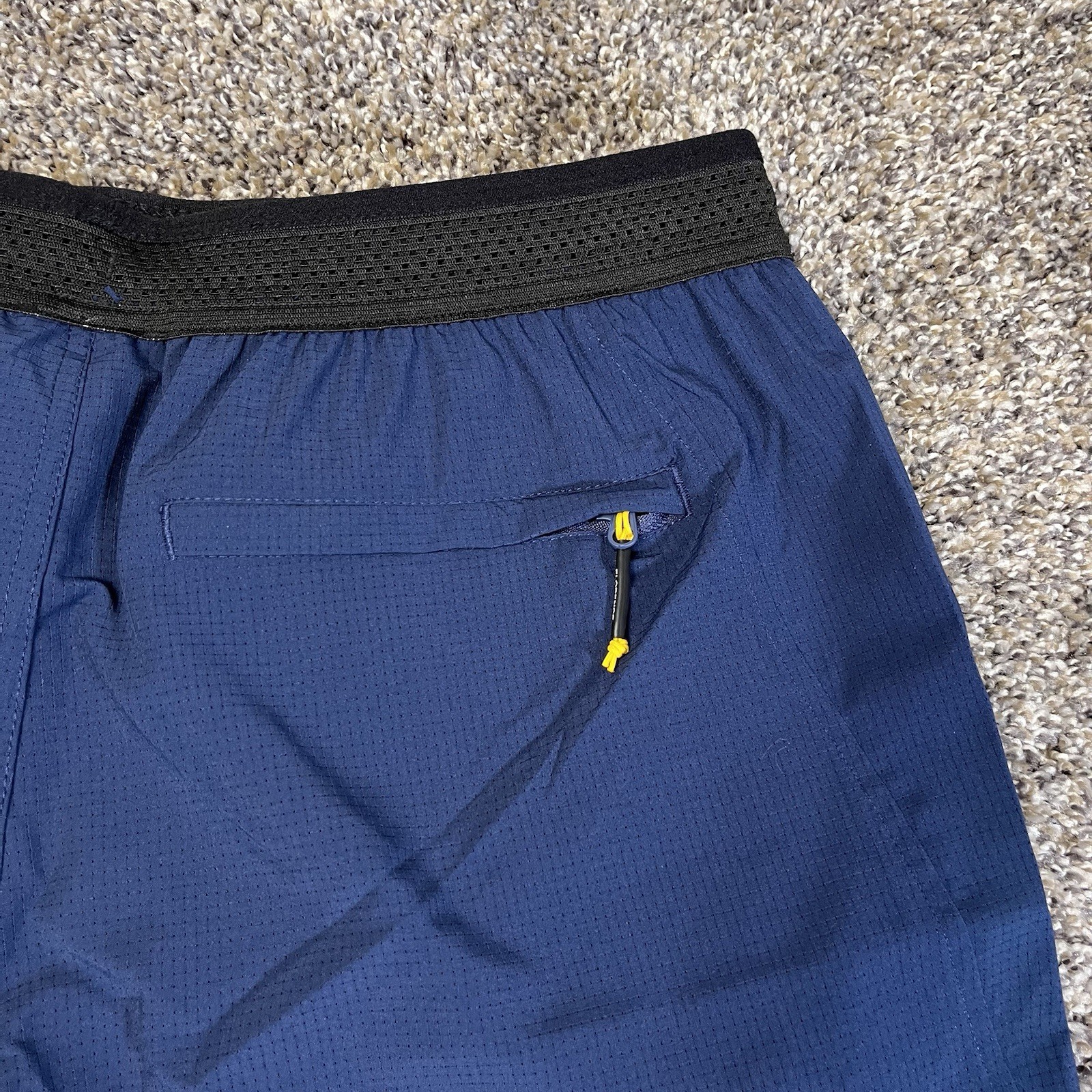 Florence Marine Mens Size S Airtex Athletic Shorts Dark Navy Blue Quick Dry Surf