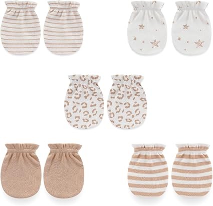 falianni 5 Pair Newborn Scratch Prevention Mitts