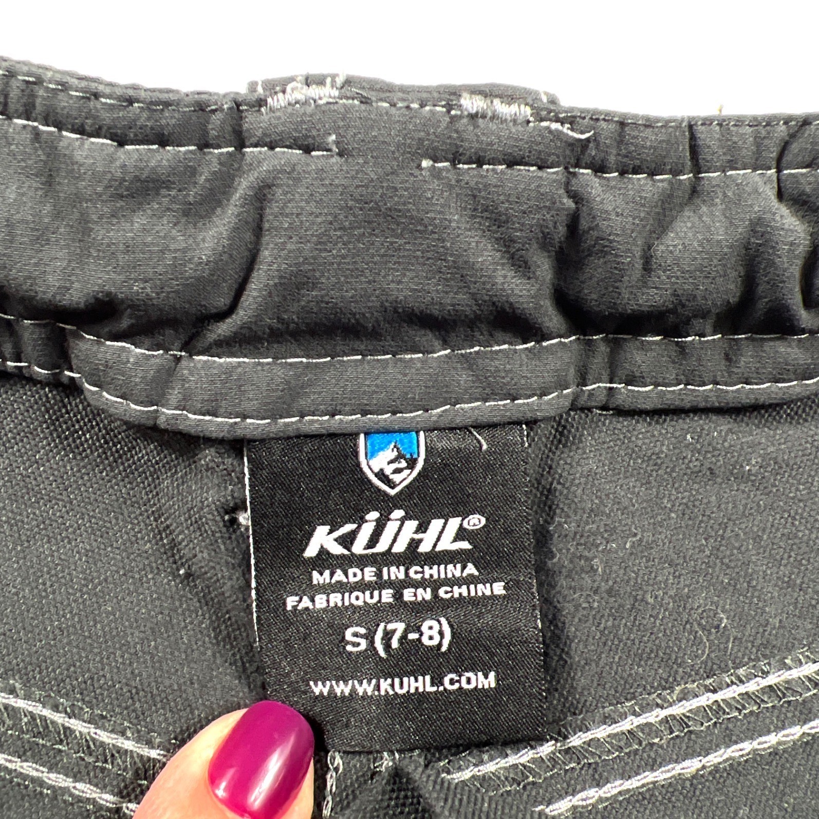 Kuhl Boys Renegade Pant Small 6-7 Carbon Dark Gray Hiking Outdoor Gorpcore NWOT