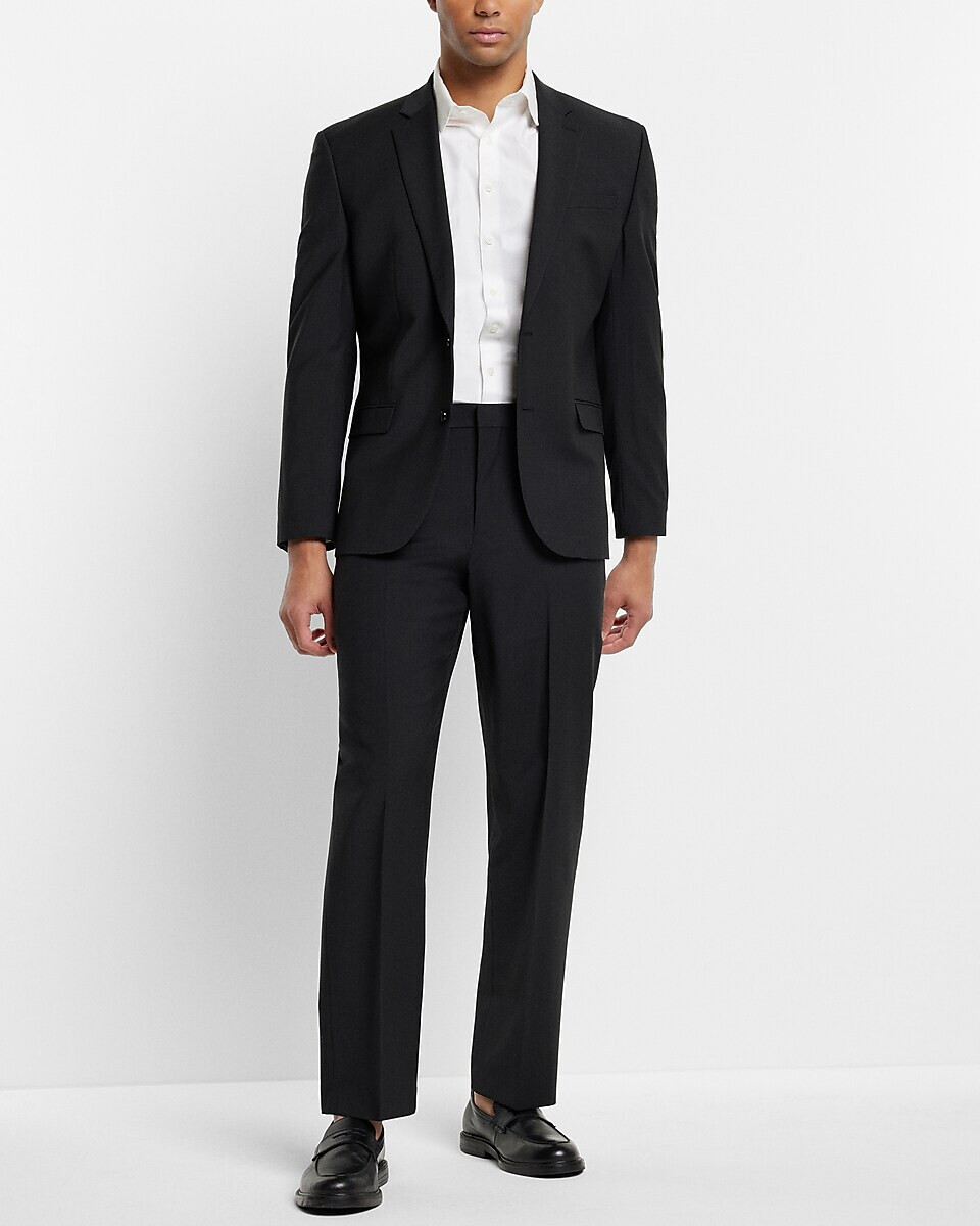 NEW EXPRESS $128 BLACK CLASSIC WOOL BLEND MODERN TECH SUIT PANT SZ 30/32