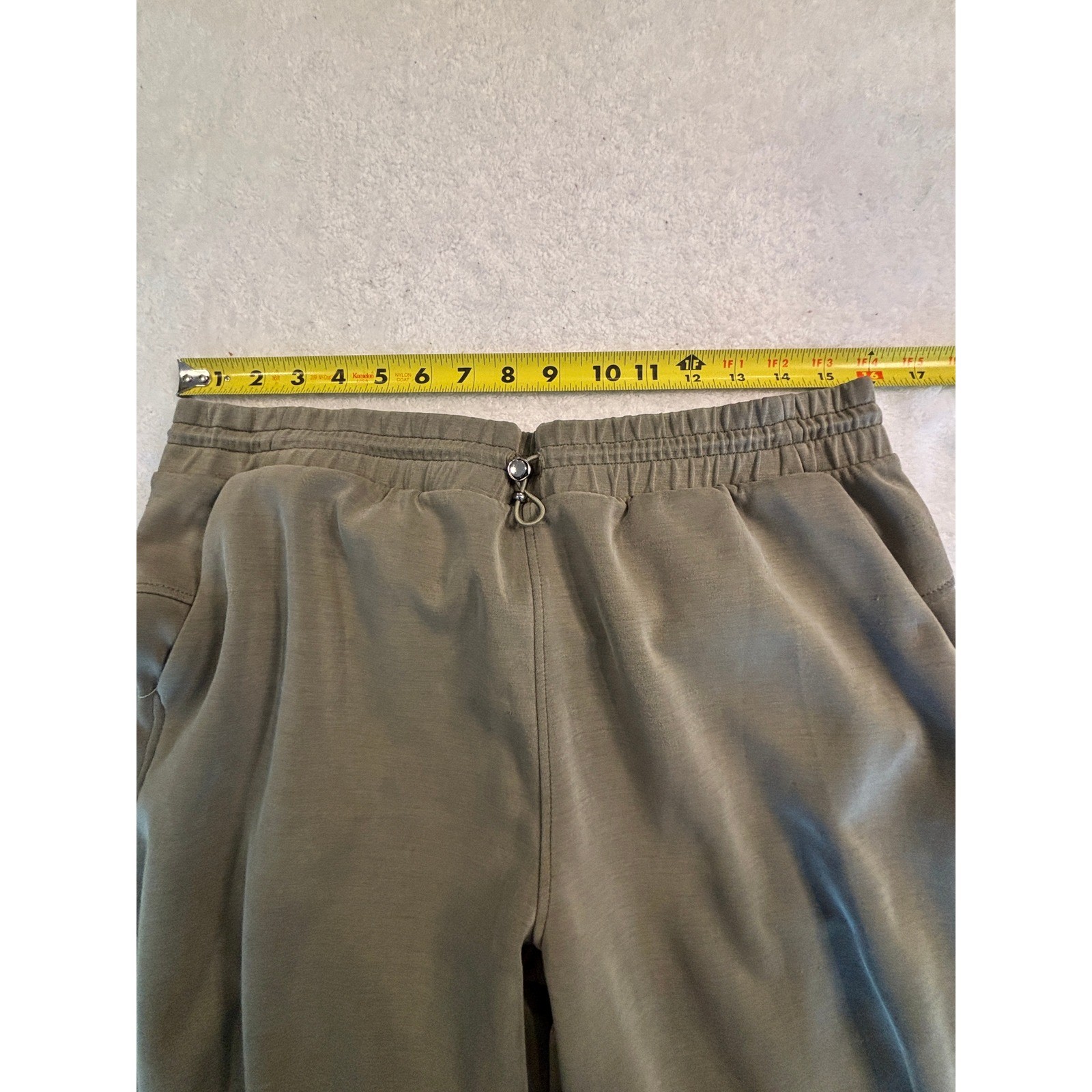 Ododos Olive Green Wide Leg Lounge Pants Elastic Waist Pockets Size L