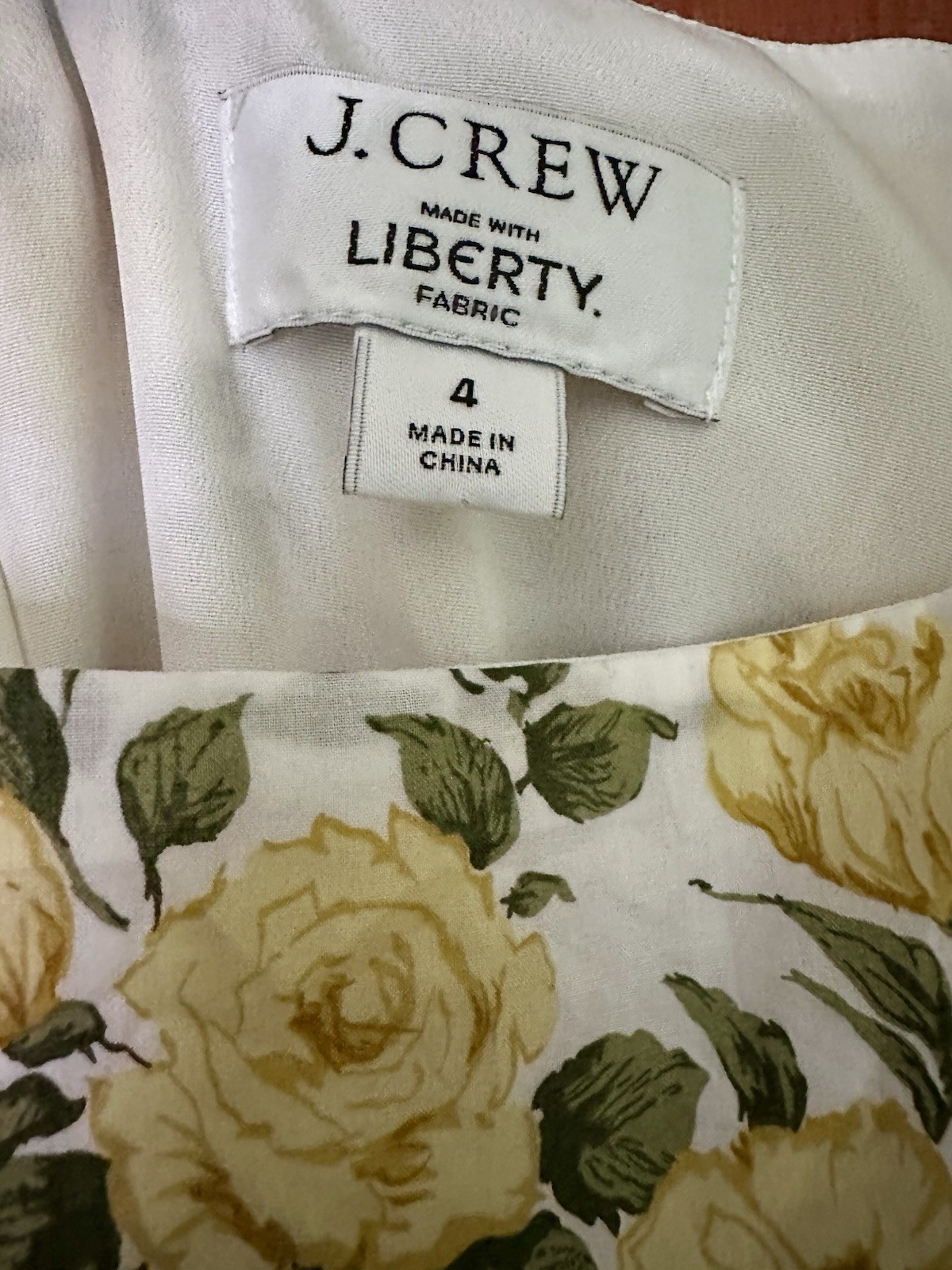 J.CREW Liberty Floral Carline Rose Smocked Waist Square Neck Sundress Cotton 4
