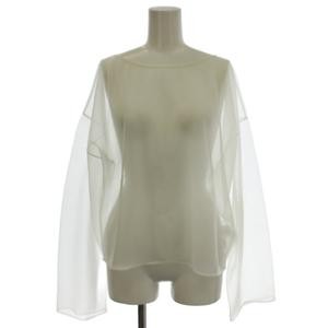 IENA Sheer Knit Pullover White F (US S) 19.7in (50cm) Excellent Long Sleeve