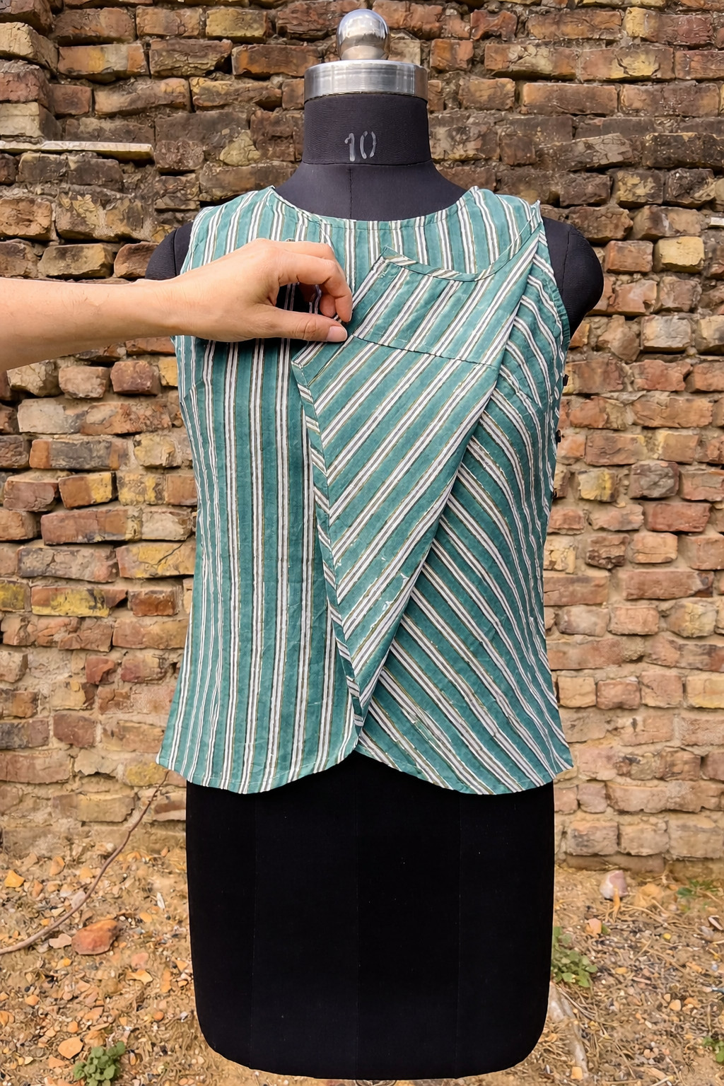 Handmade Block Print Blouse | Coconut Buttons | Artisan Indian Cotton Top Women