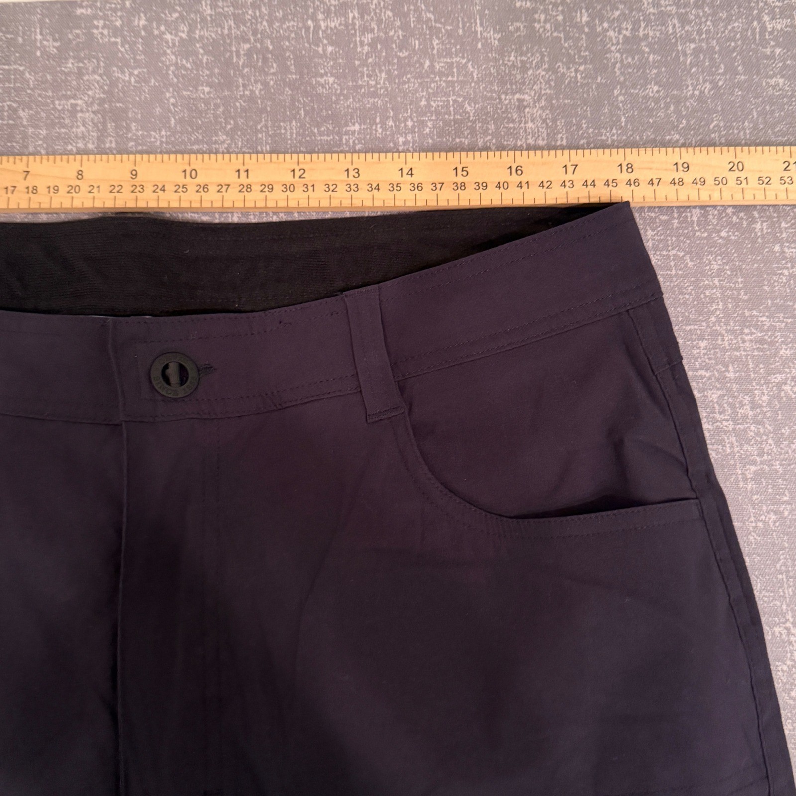 Orvis Mens Fleece Lined Tech Pants 36×34 Dark Navy Blue Stretch Hiking Outdoor