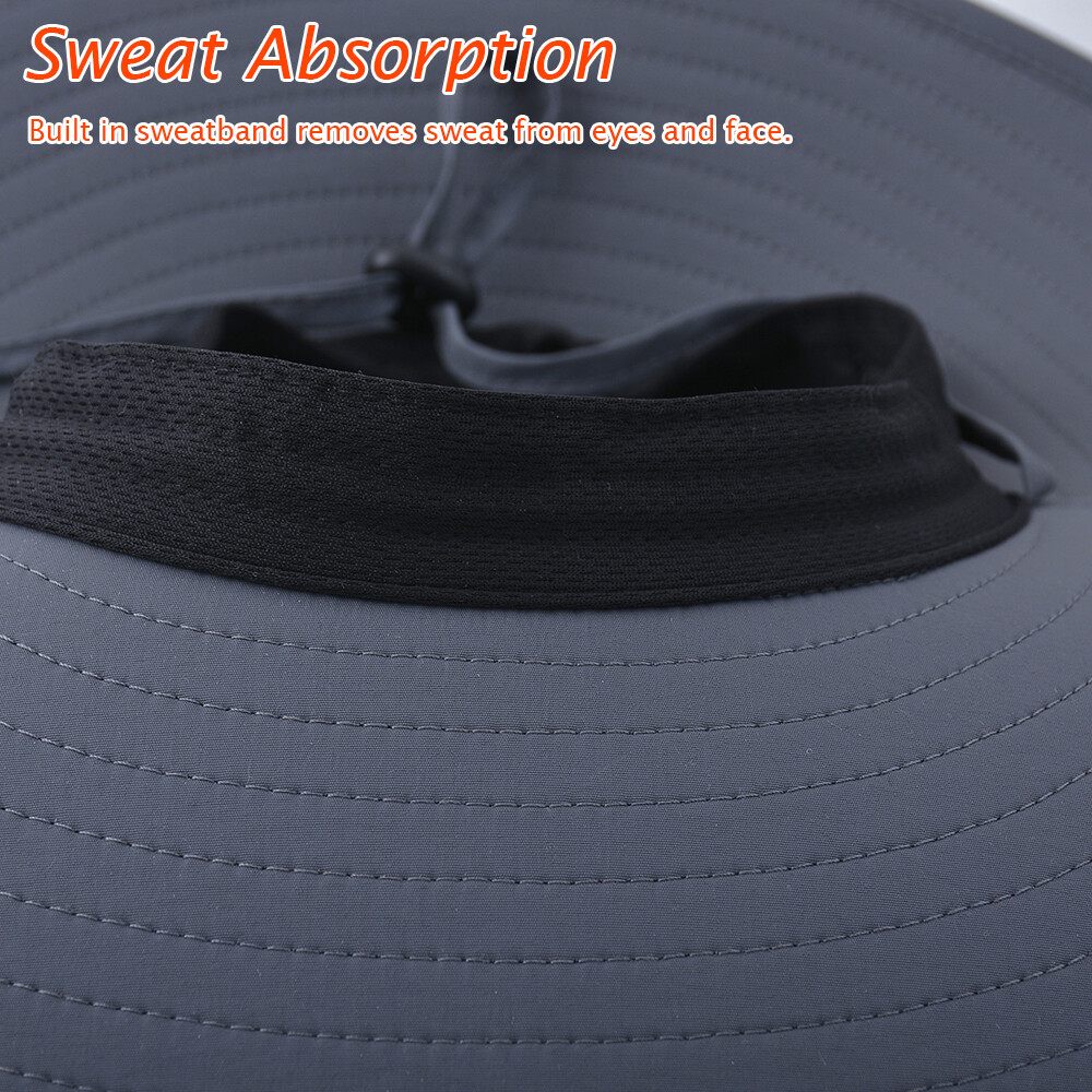 Wide Brim Sun Hat UV Protection Bucket Cap For Hiking Camping Fishing Safari