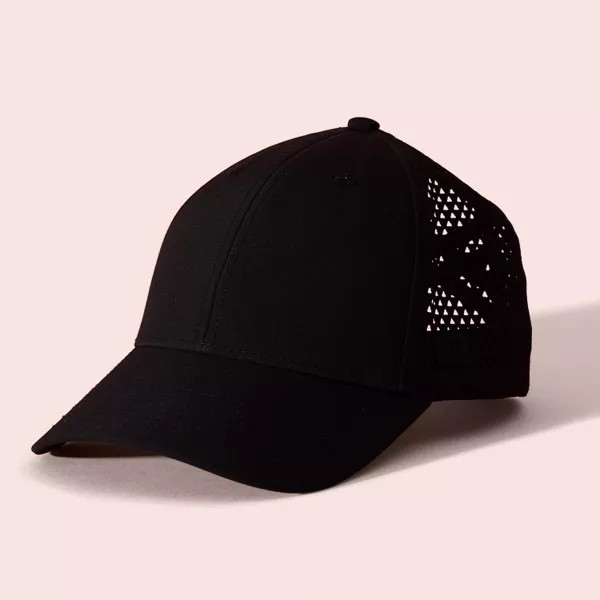 BLOGILATES SWEAT RESISTANT HAT – BLACK: MOISTURE WICKING, QUICK DRYING – BLACK