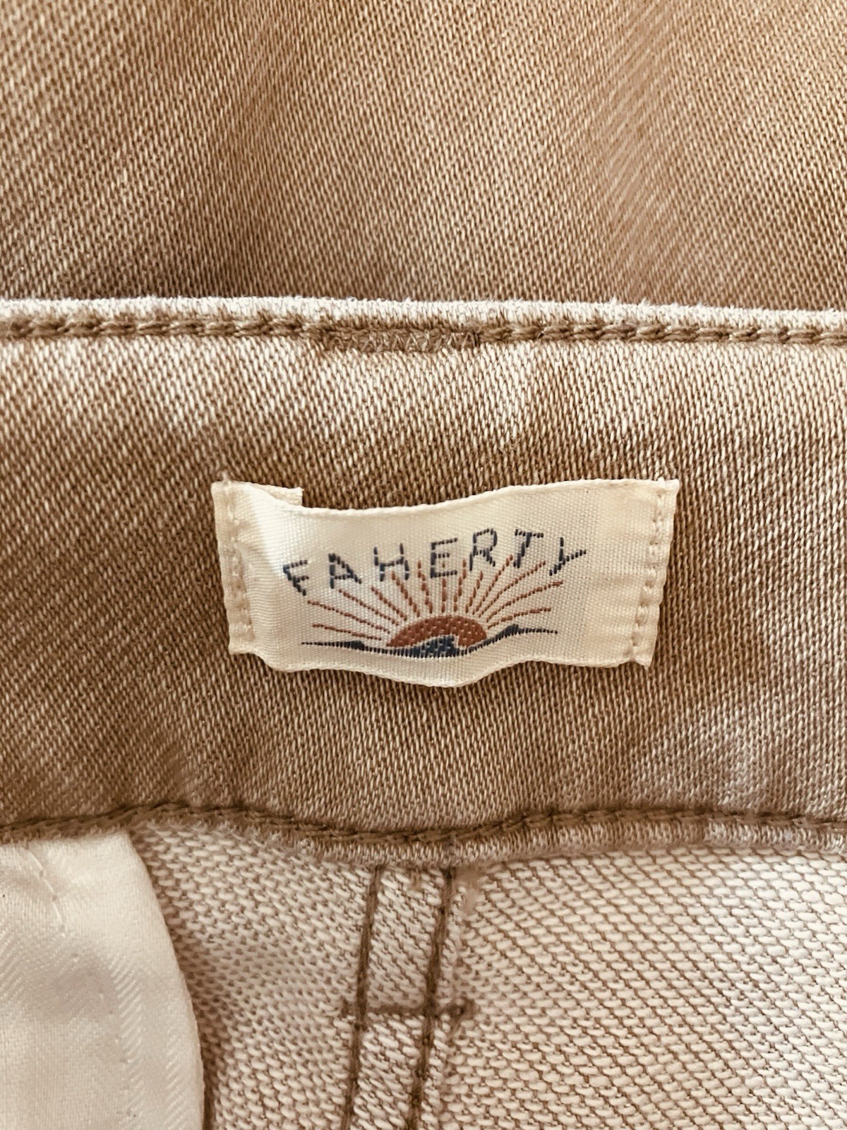 29) FAHERTY TERRY SAILOR Trouser Desert Khaki Wide Leg Trousers Pants Womens