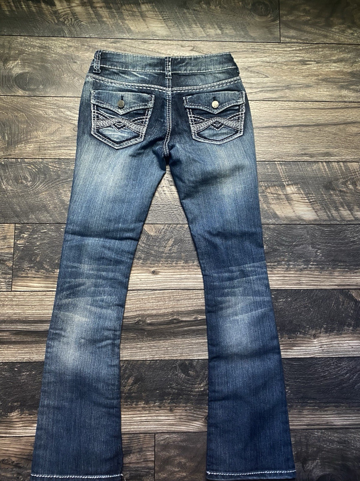 Womens Vintage Y2k Jeans Mudd Size 3 Blue Denim Boot Cut Low Rise