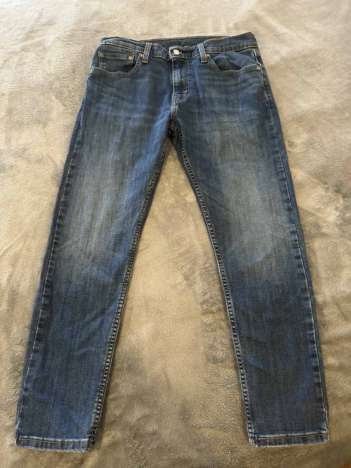 Levi’s 512 Slim Tapered Jeans 33 x 30 Dark Blue Cotton Blend Dark Wash Men’s