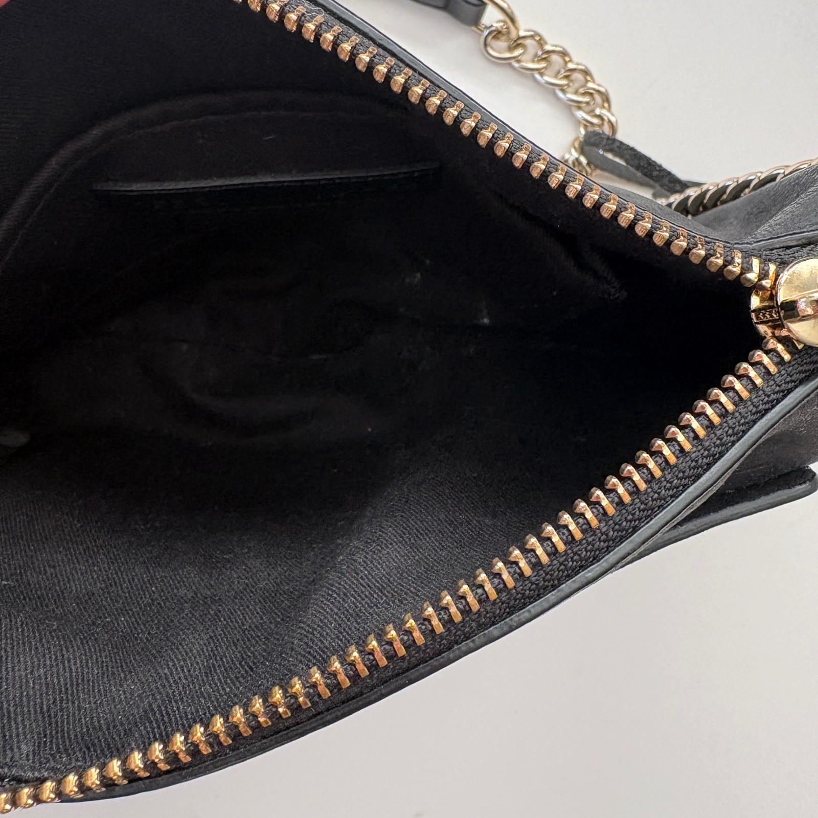 Rebecca Minkoff Mini MAC Crossbody Bag Black Nubuck Leather Gold Hardware Clutch