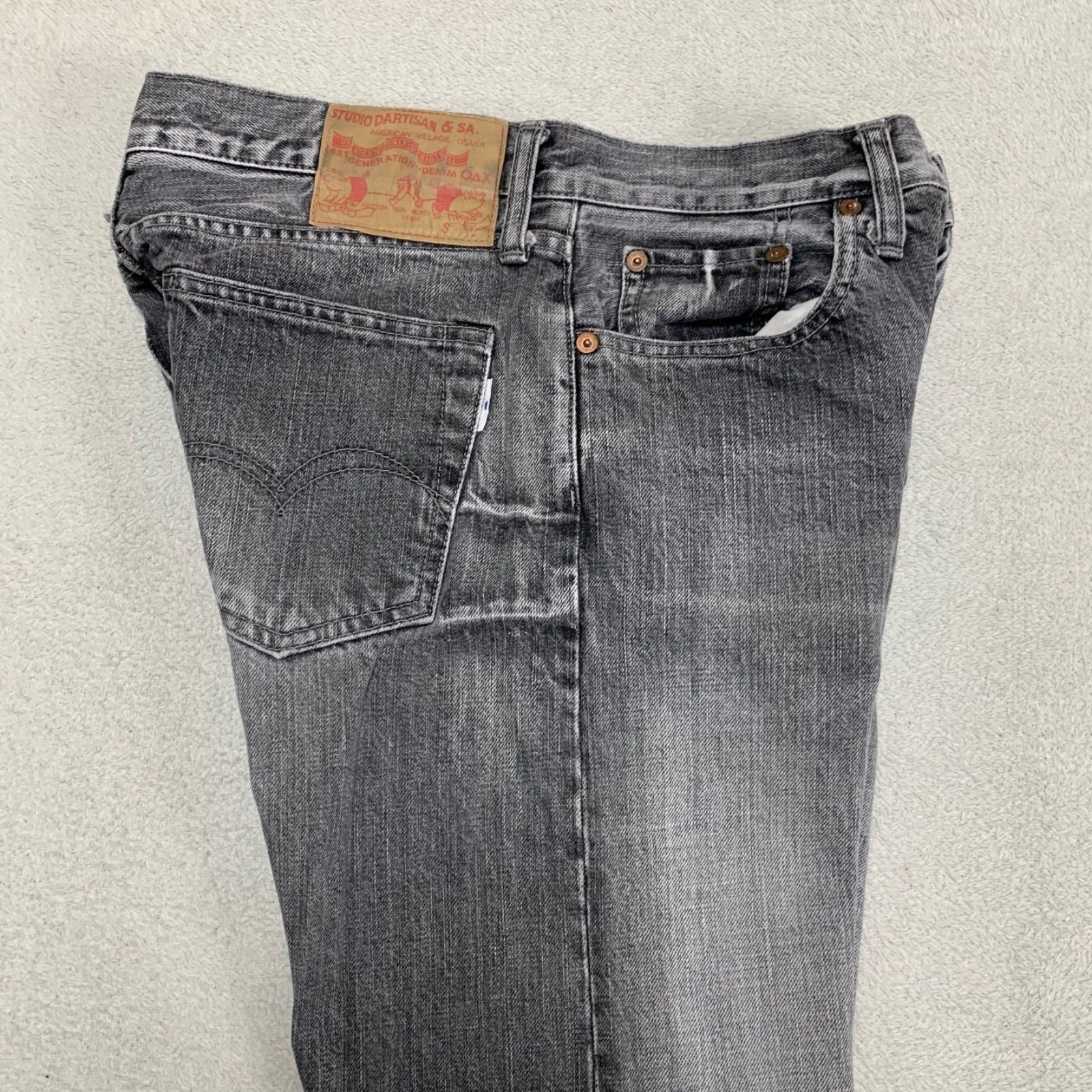 STUDIO D’ARTISAN 1074 Denim Jeans Cotton Black W30 Inseam 32.0in