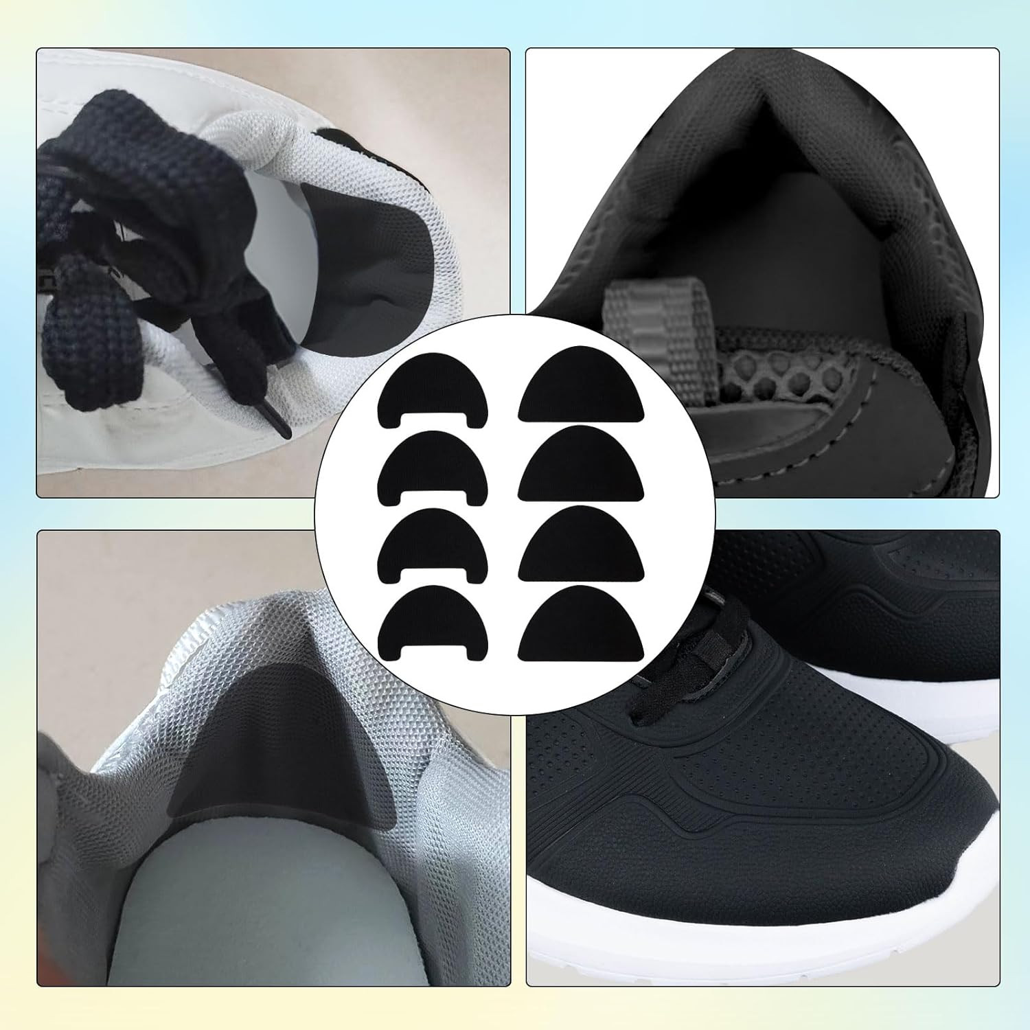 8pcs Toe Guards for Shoes, Shoe Toe Protector Boot Inserts Hole Patches