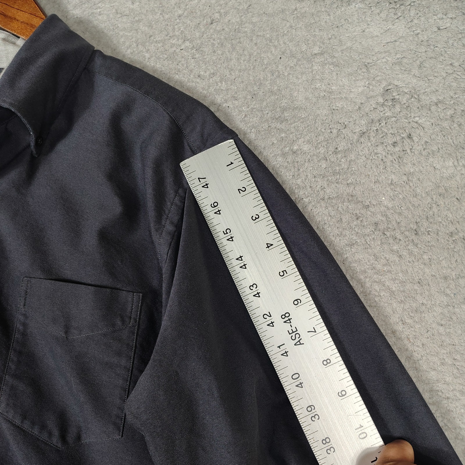 Proper Cloth Oxford Shirt Men’s 17-33 Charcoal Long Sleeve Button Down Classic