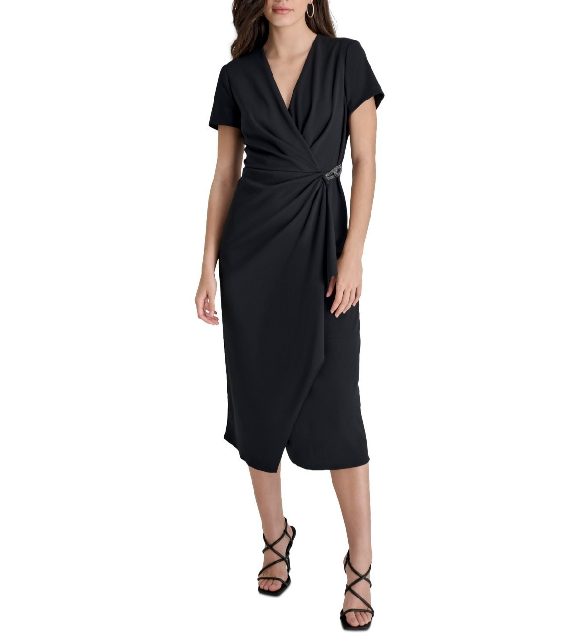DKNY Women s Knot Front Twist Chain Dress MSRP $139