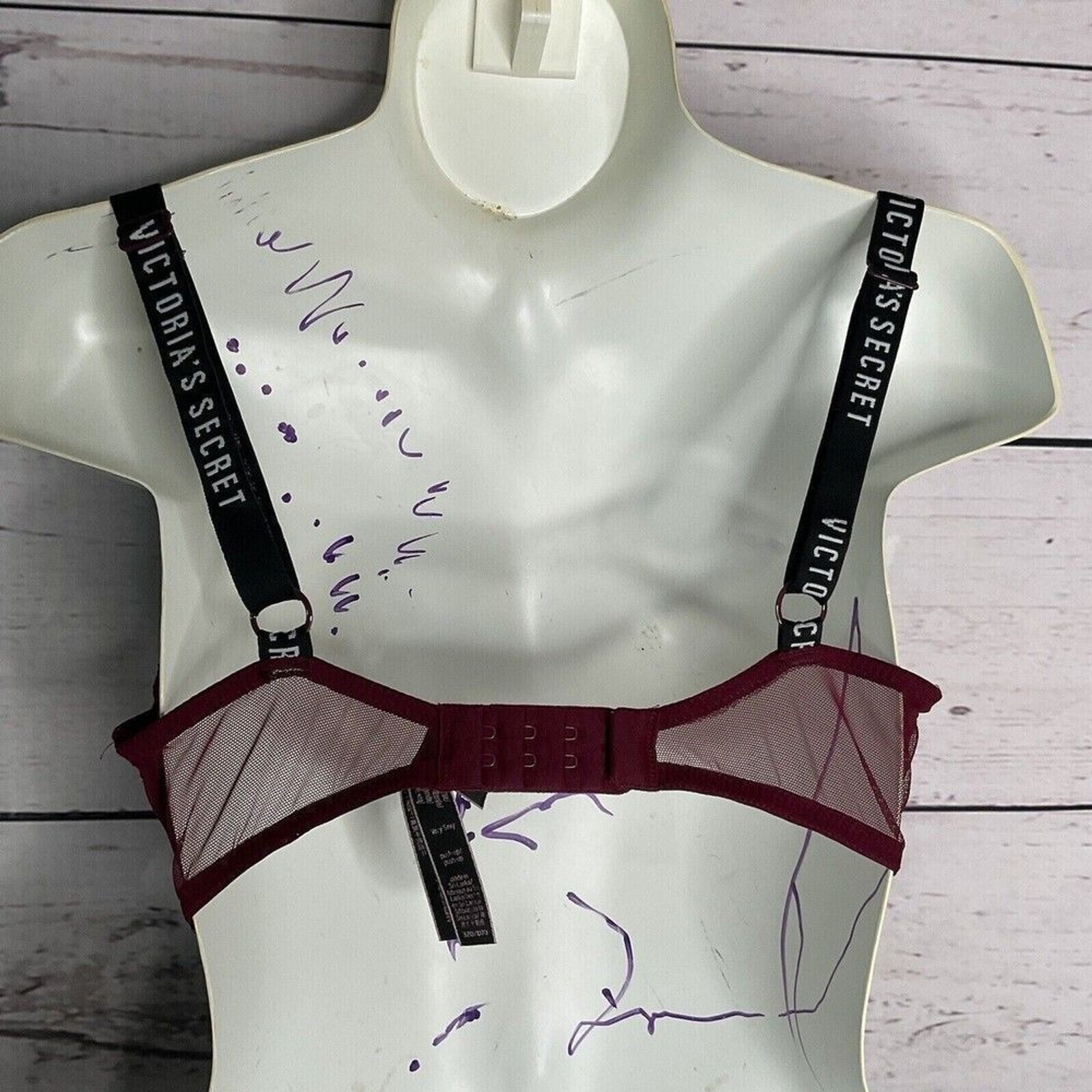 Victoria’s Secret Very Sexy Burgundy Lace Padded Push Up Bra Women 32D Sri Lanka